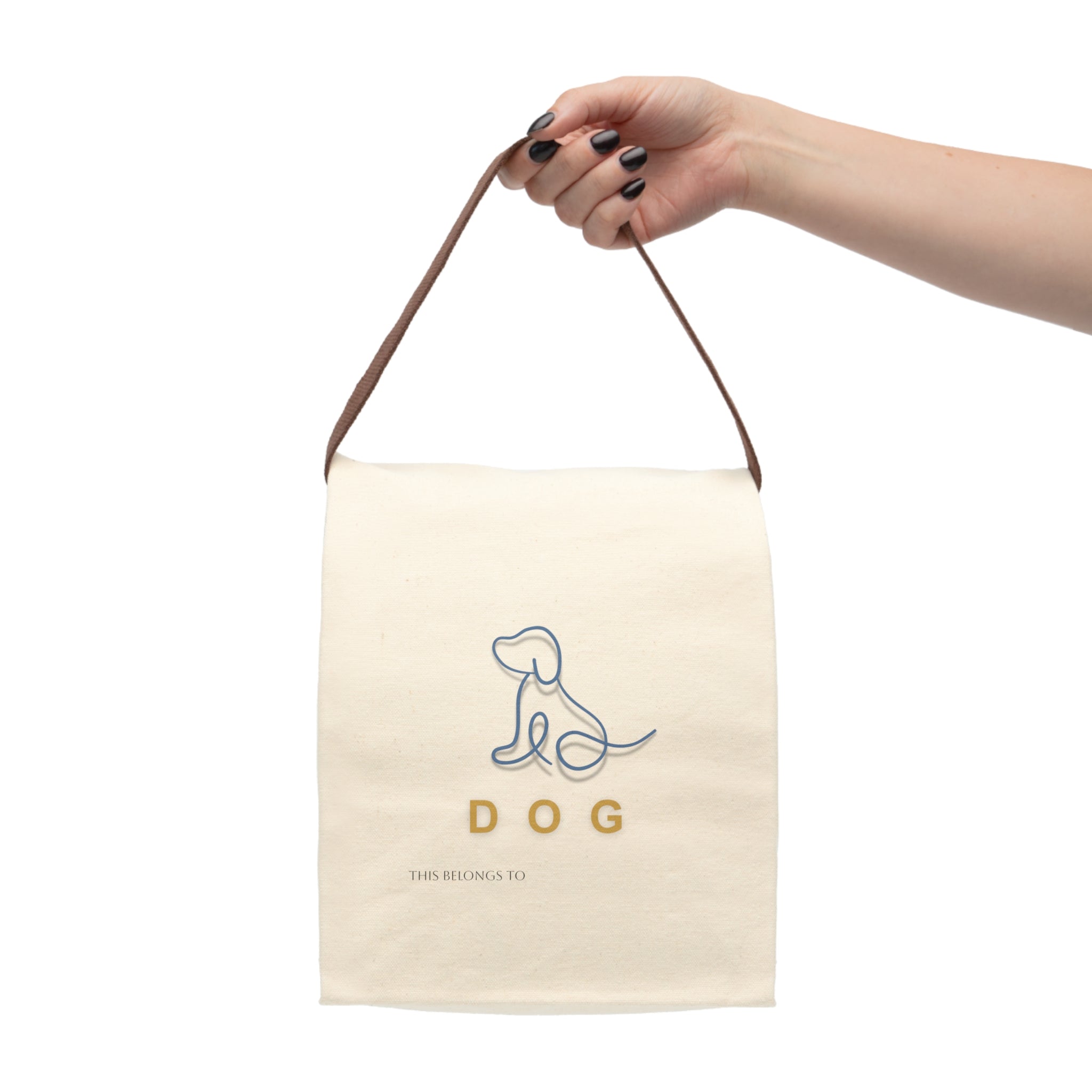 Canvas Lunch Bag With Strap - Dogs