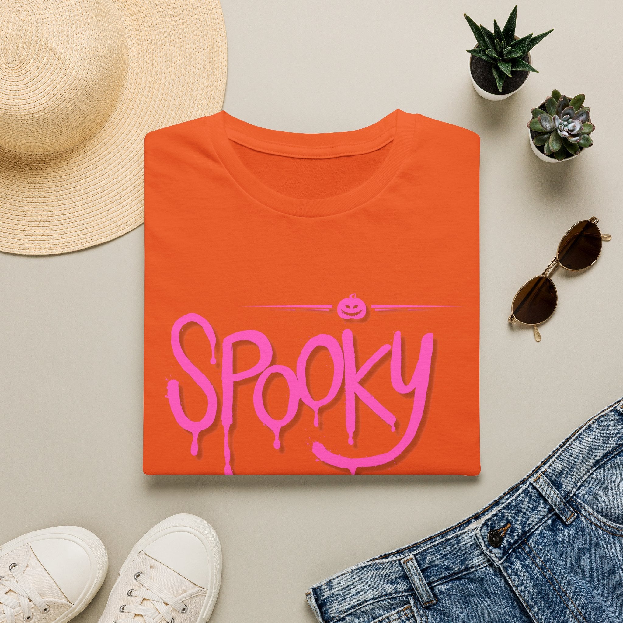Womens Soft Tee Relaxed - Spooky Halloween Cute Tee