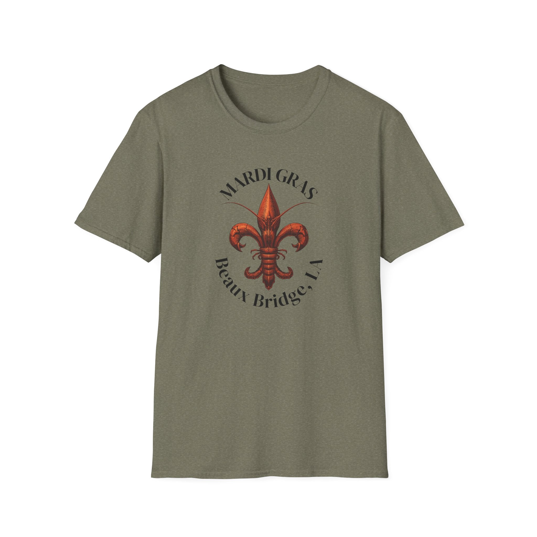 relaxed mens tee - beaux bridge mardi gras