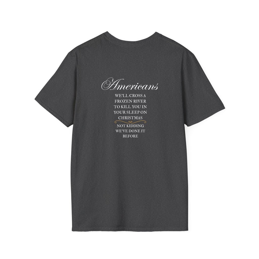 Men and Women - Soft Relaxed Tee - Americans crossing the river on Christmas - American revolution - funny