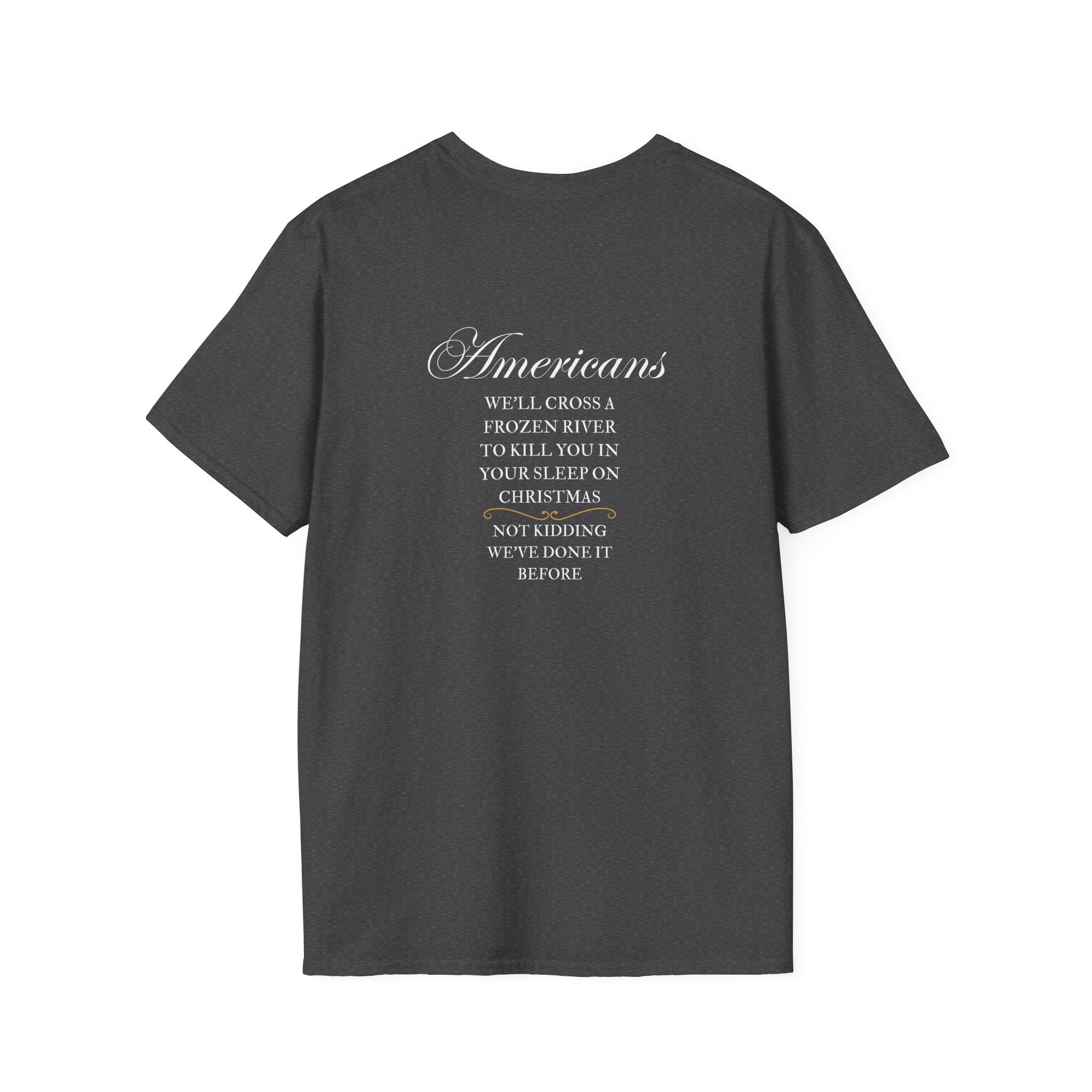 Men and Women - Soft Relaxed Tee - Americans crossing the river on Christmas - American revolution - funny