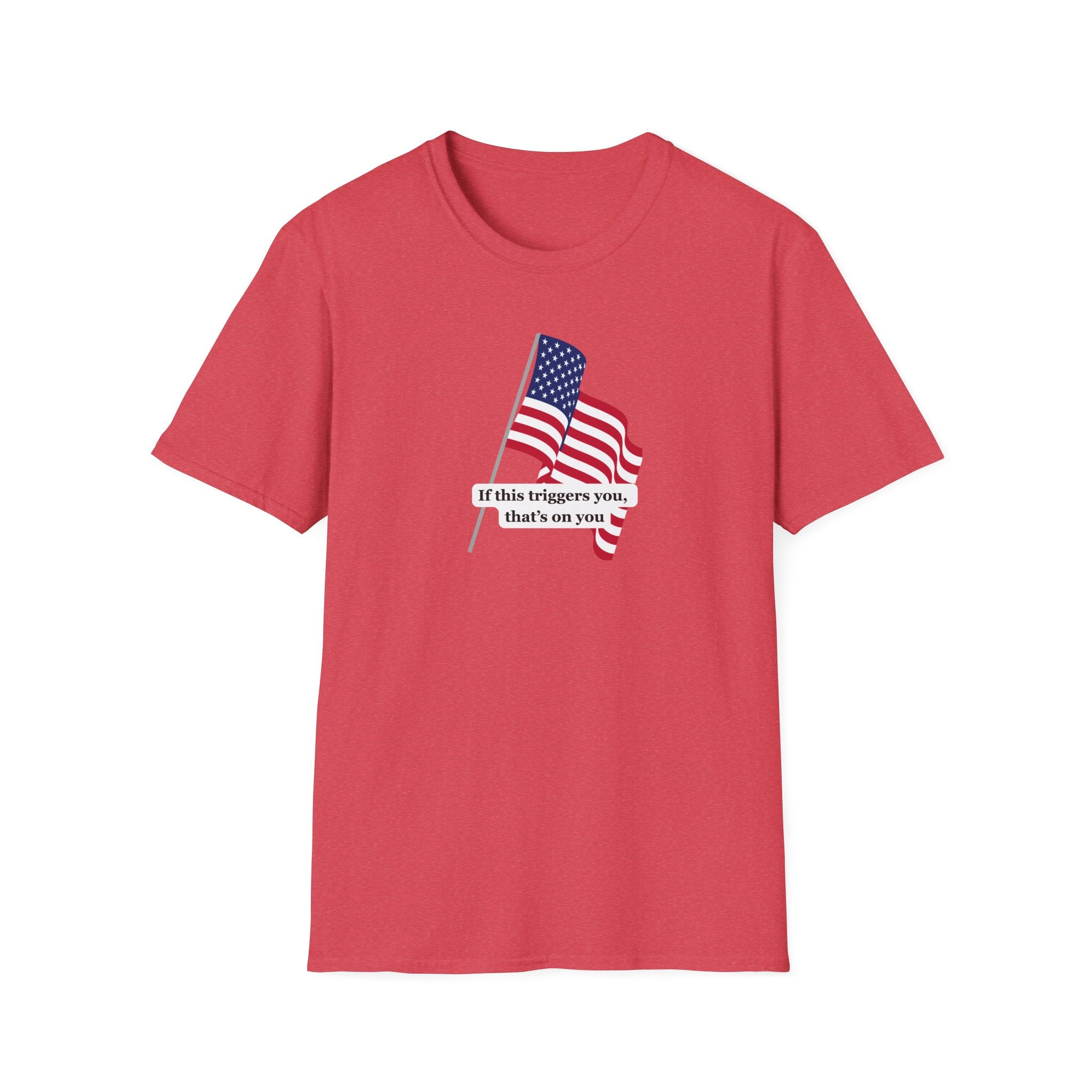 Relaxed Mens Soft Tee - Trigger by the flag