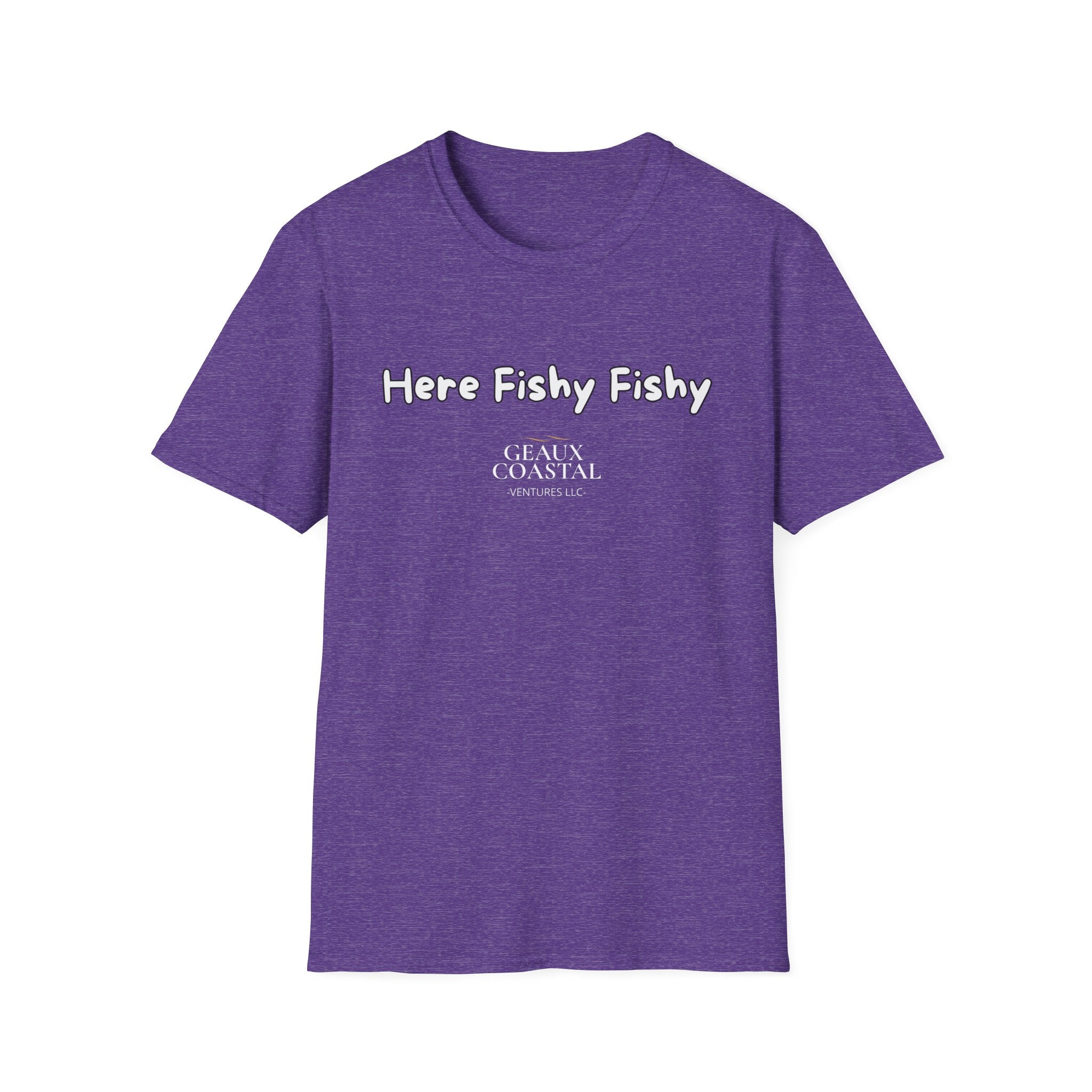 Men and Women ( Soft ) t Shirt - Here Fishy Fishy with Funny BACK - Regular Fit