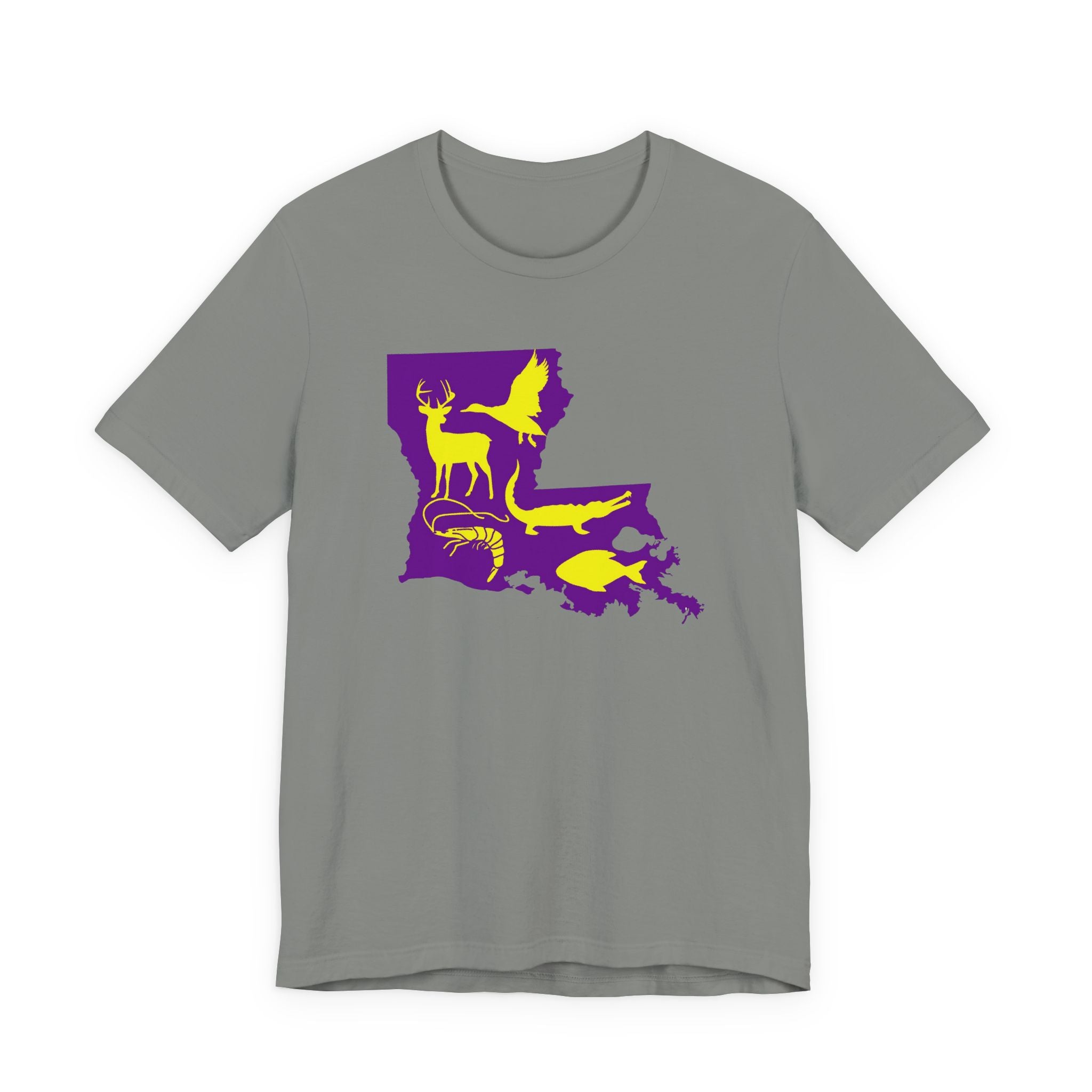 Mens Ultra Soft Jersey Short Sleeve Tee - Hunting Louisiana