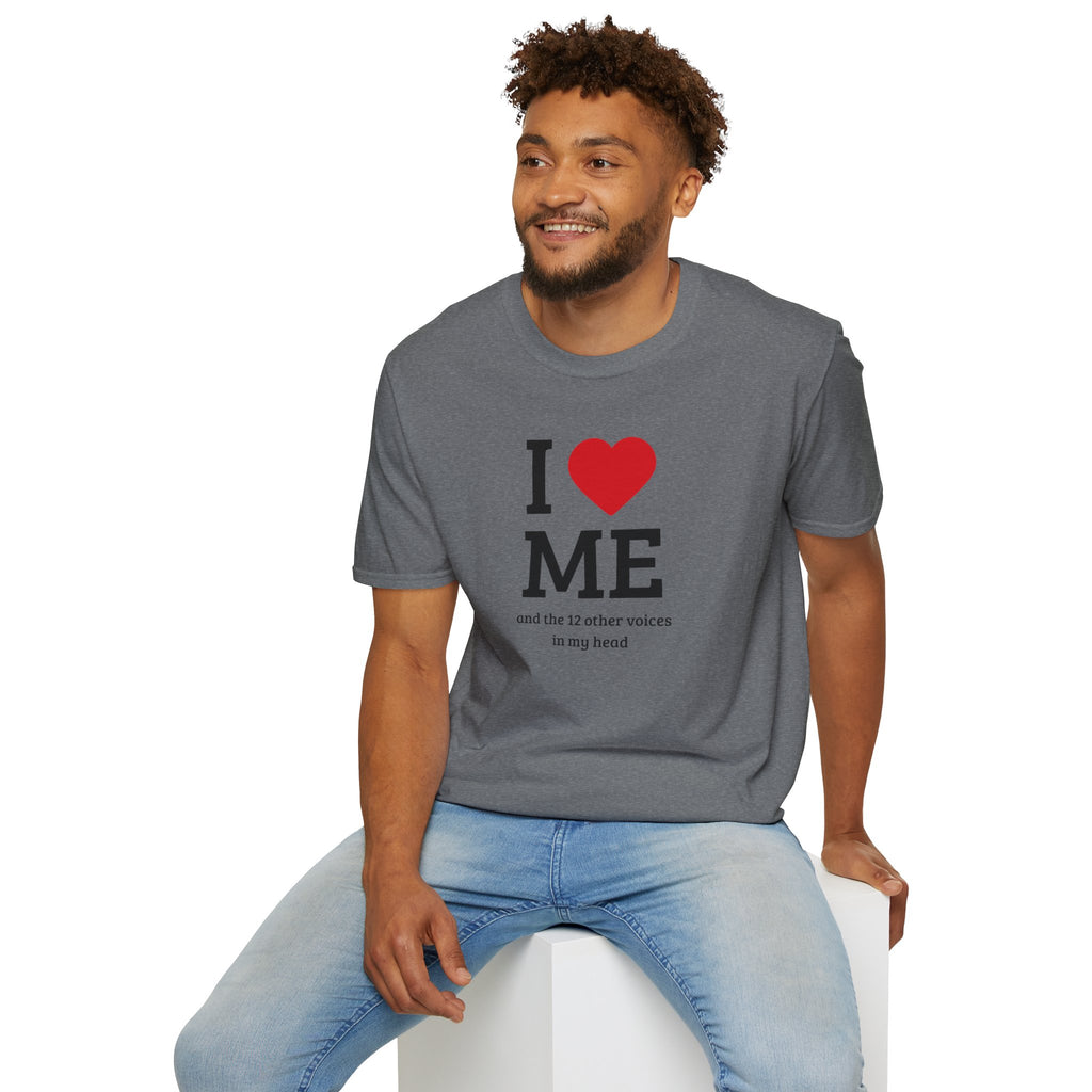 Soft Flexible Tee - Men and Women - I love me and the 12 other voices
