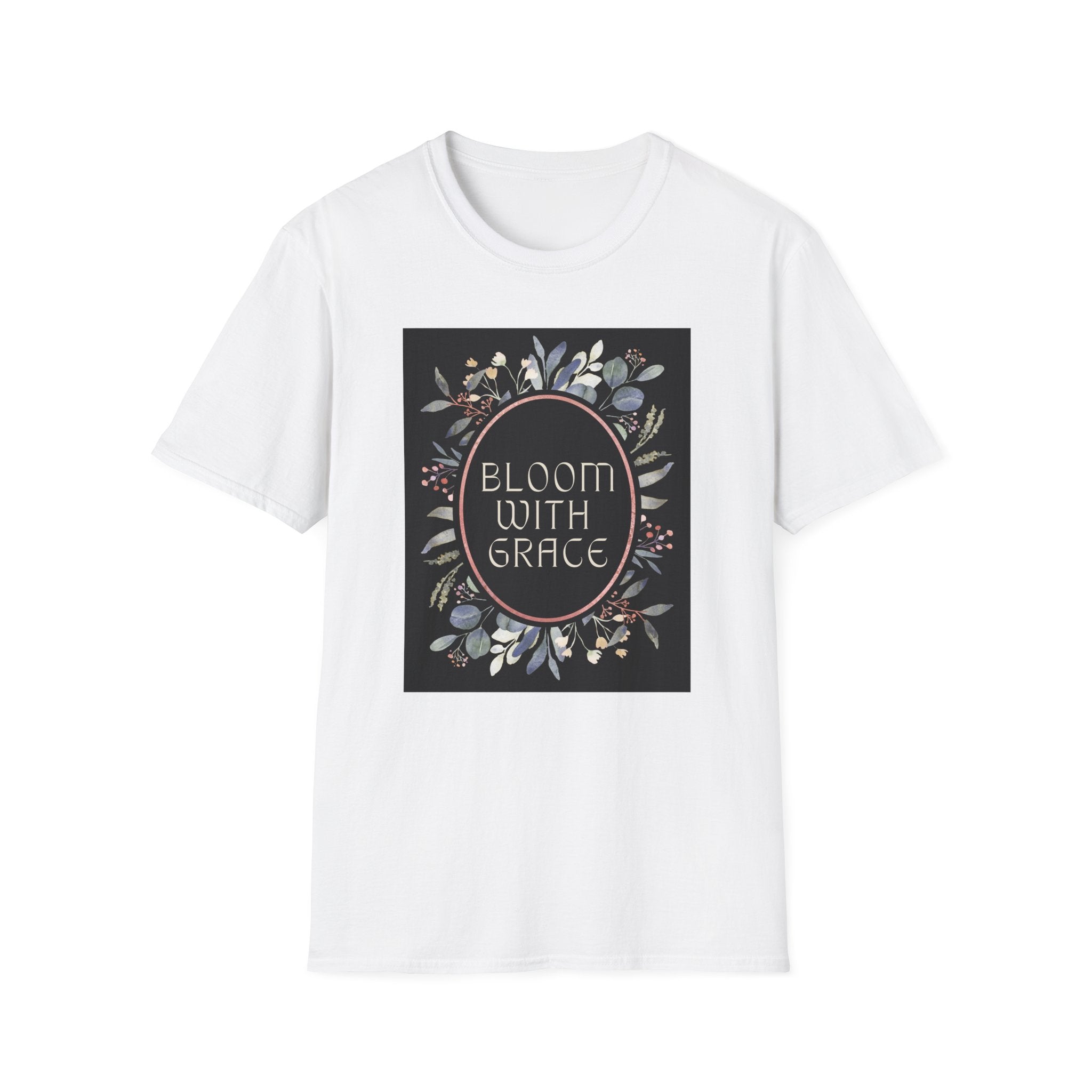 Women's Relaxed Tee - Bloom with Grace Back flowers