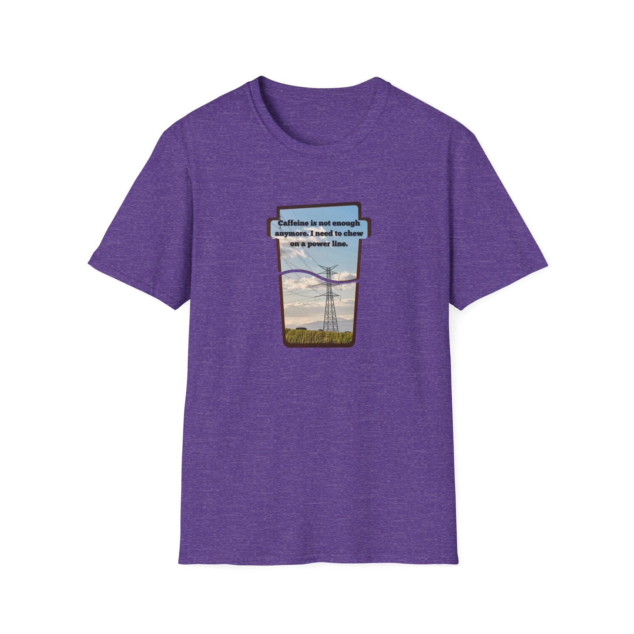 Relaxed Soft T Shirt - Men and Women - Chew on a power line