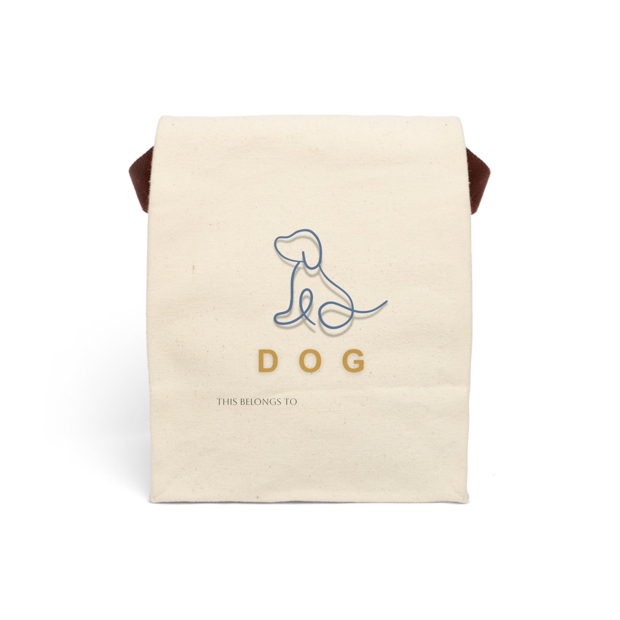 Canvas Lunch Bag With Strap - Dogs