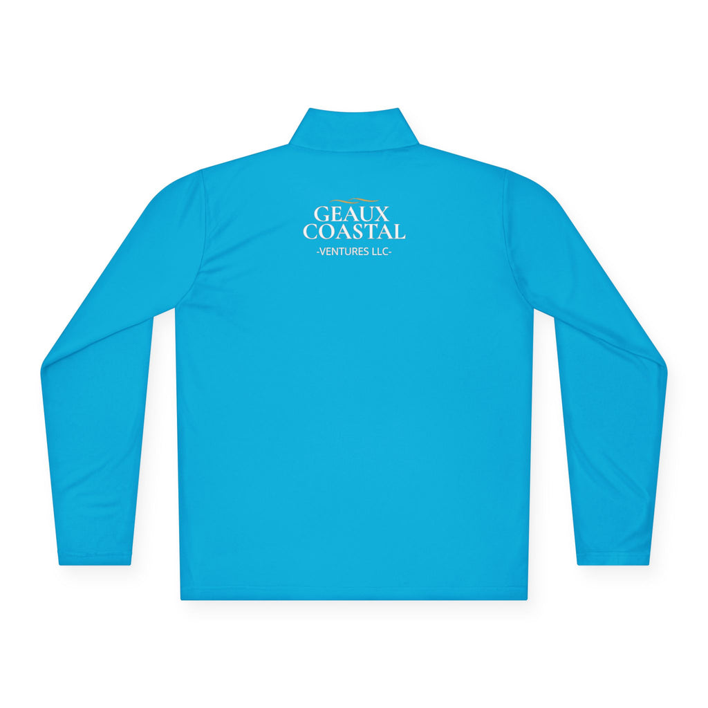 Fishing Quarter-Zip Pullover (Men & Women) -"Geaux Coastal" - Lightweight