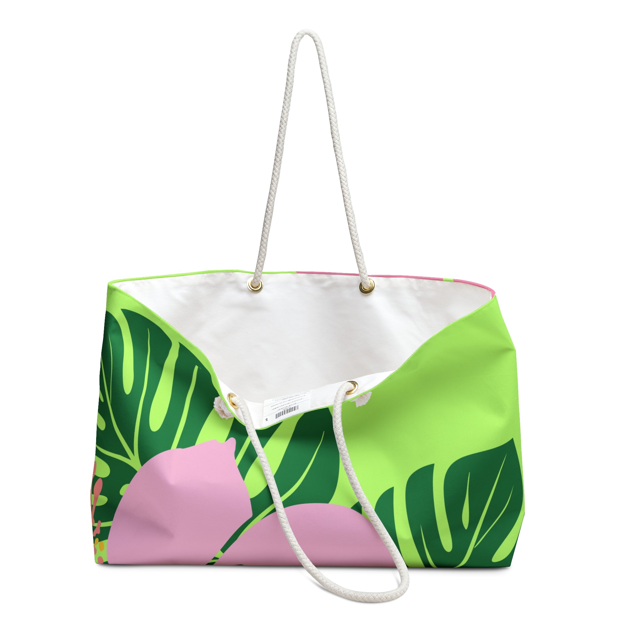 Weekender Bag - Tropical Green and Pink