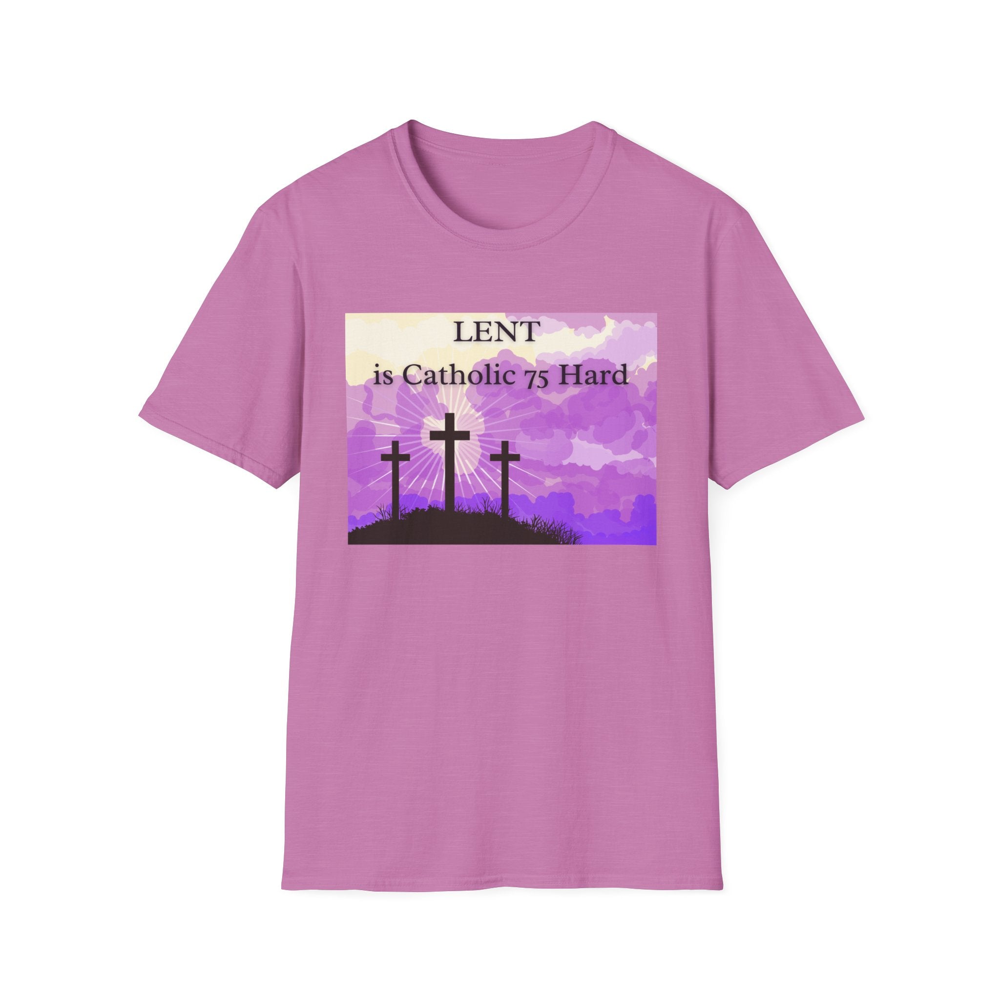 Relaxed Soft Tee Men & Women - Colorful Lent is Catholic 75 Hard