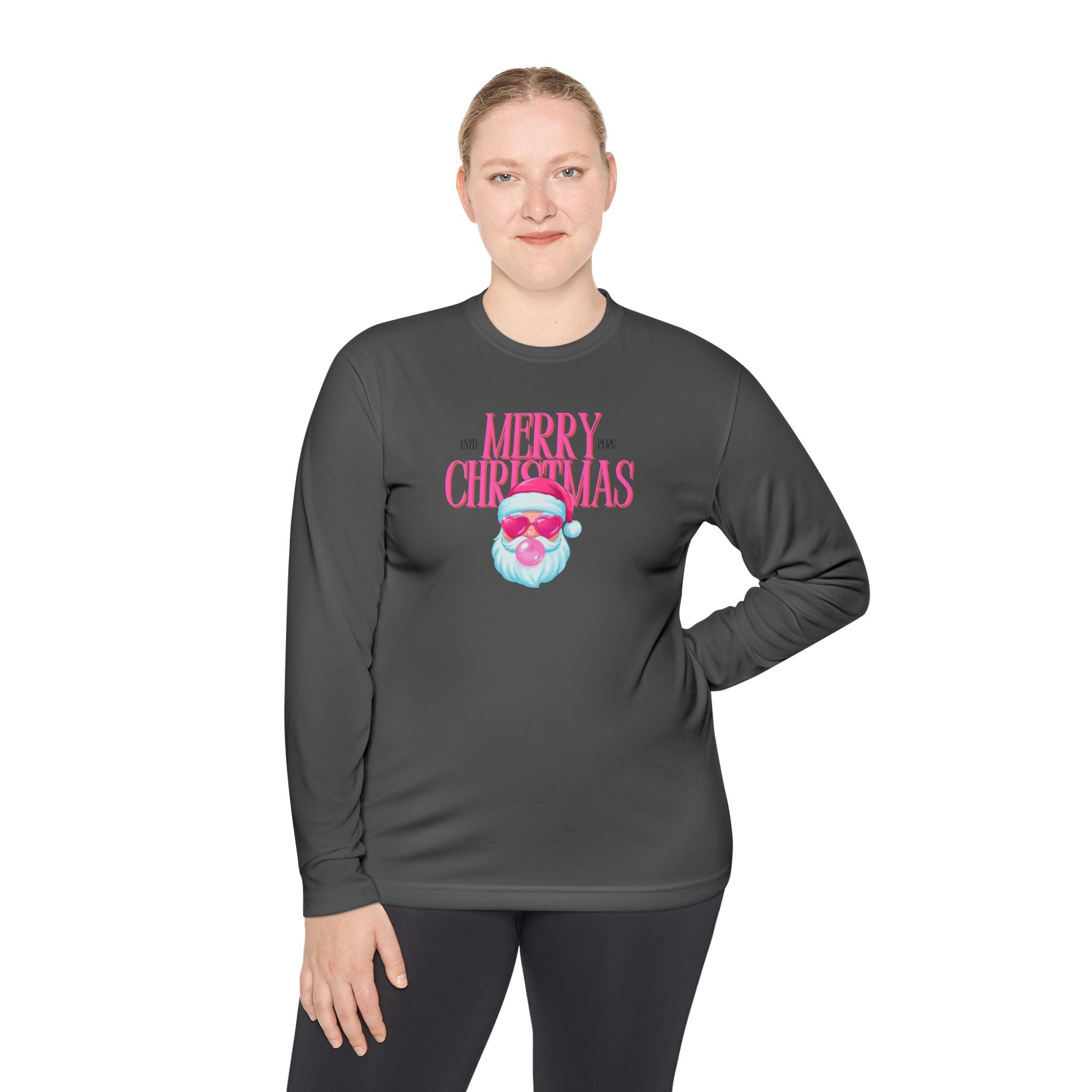 Lightweight Long Sleeve Tee - Women's - Santa Bubble Gum - Semi Fitted