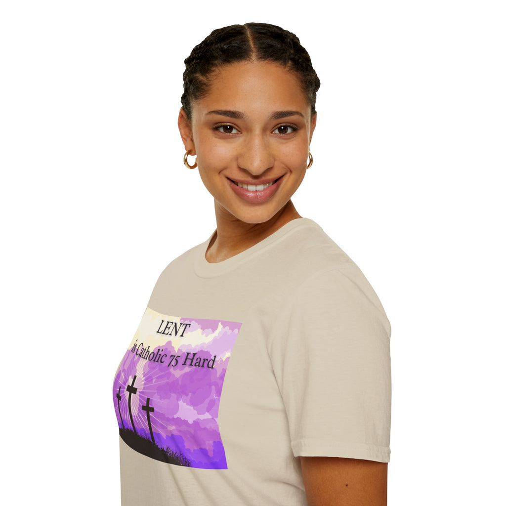 Relaxed Soft Tee Men & Women - Colorful Lent is Catholic 75 Hard