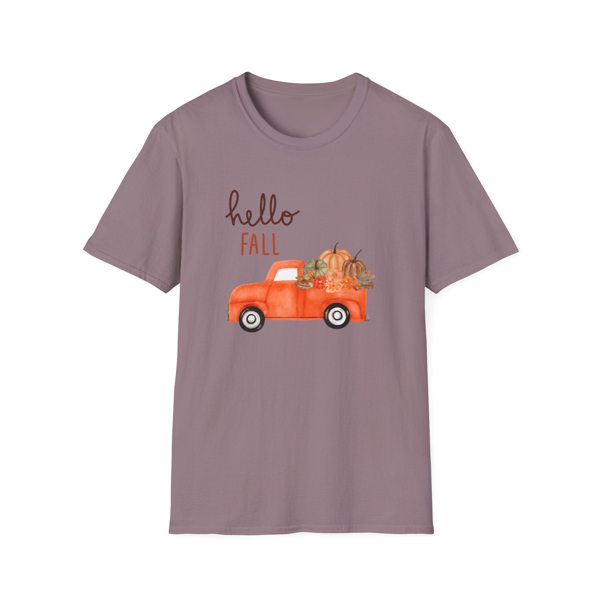 Woman Soft Relaxed Tee -  Hello Fall - Cute - Truck