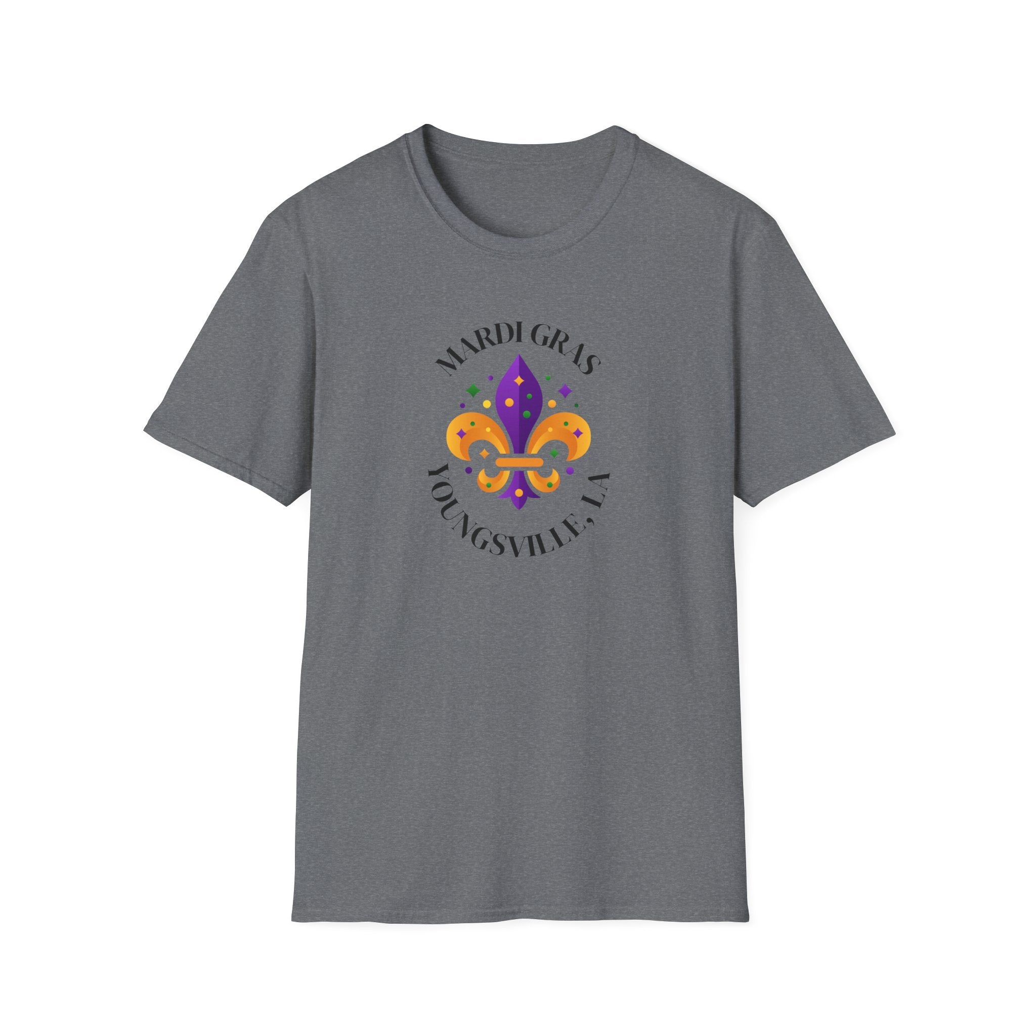 Relaxed Soft Tee for Men and Women Mardi Grad Youngsville La