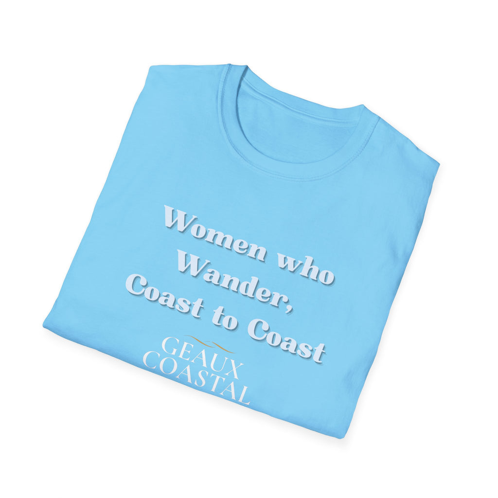 Women Soft Relaxed Tee - Women who wander coast to coast