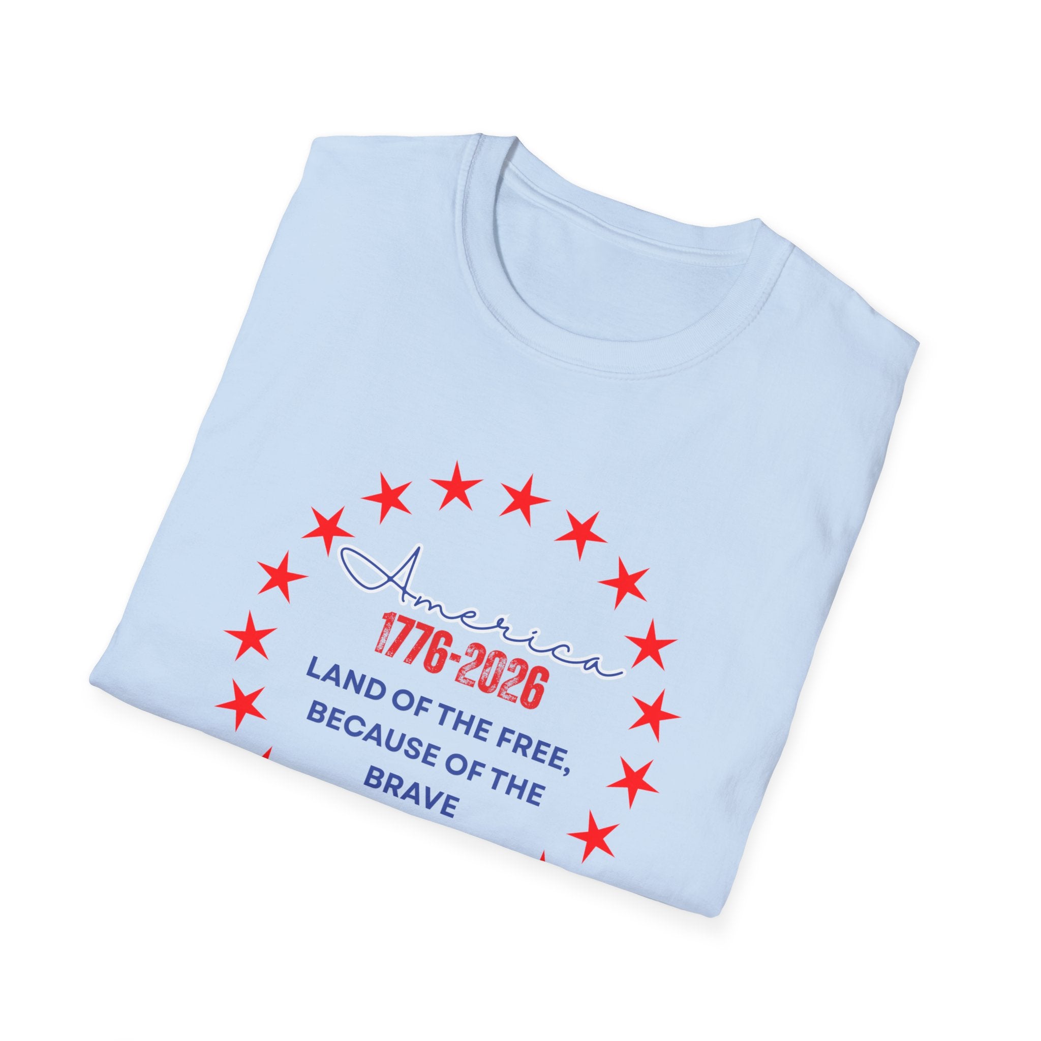 Relaxed Soft Tee- Men and Women - Home of the Free because of the brave