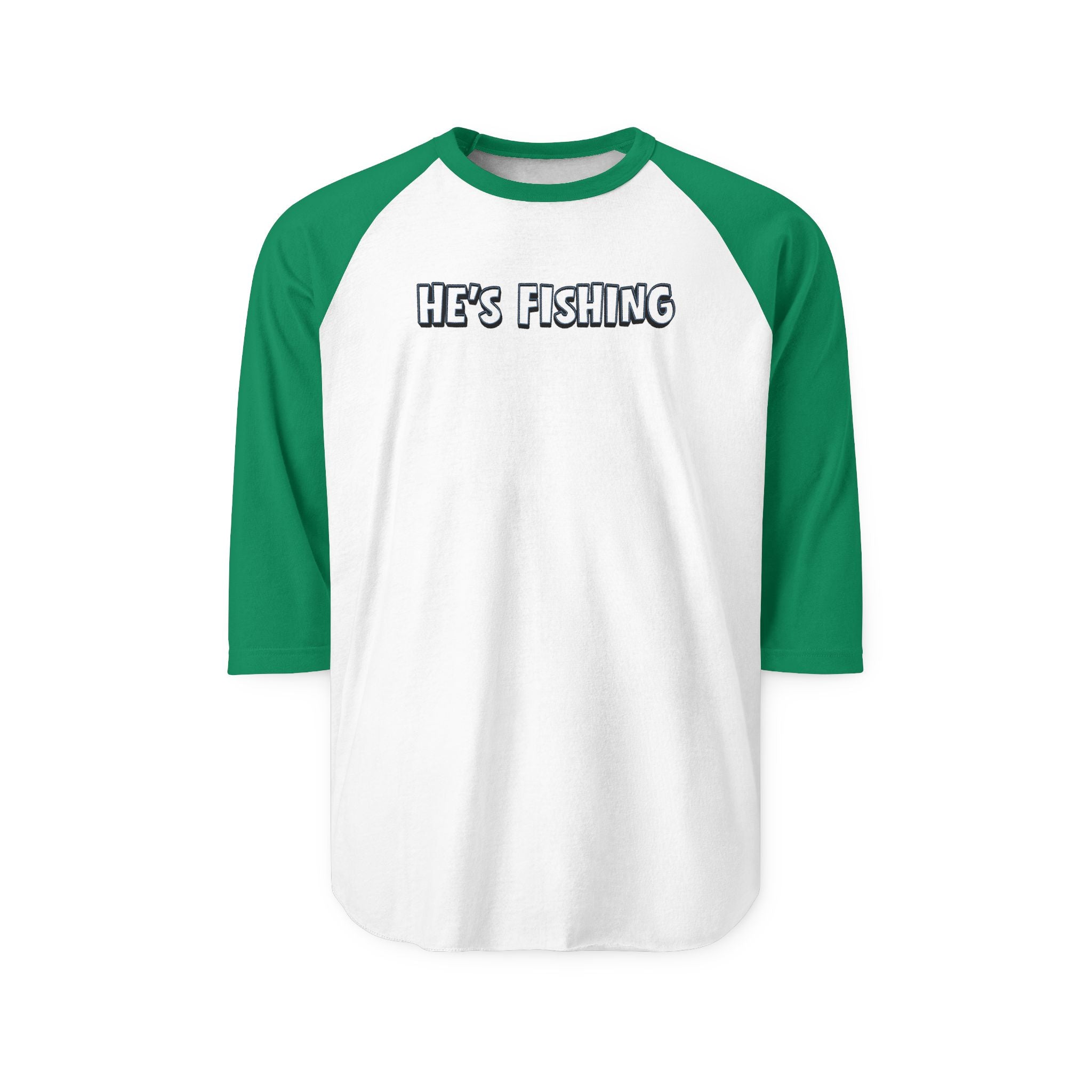 Ladies Three-Quarter Sleeve Tee - Relaxed - He's Fishing Vibe