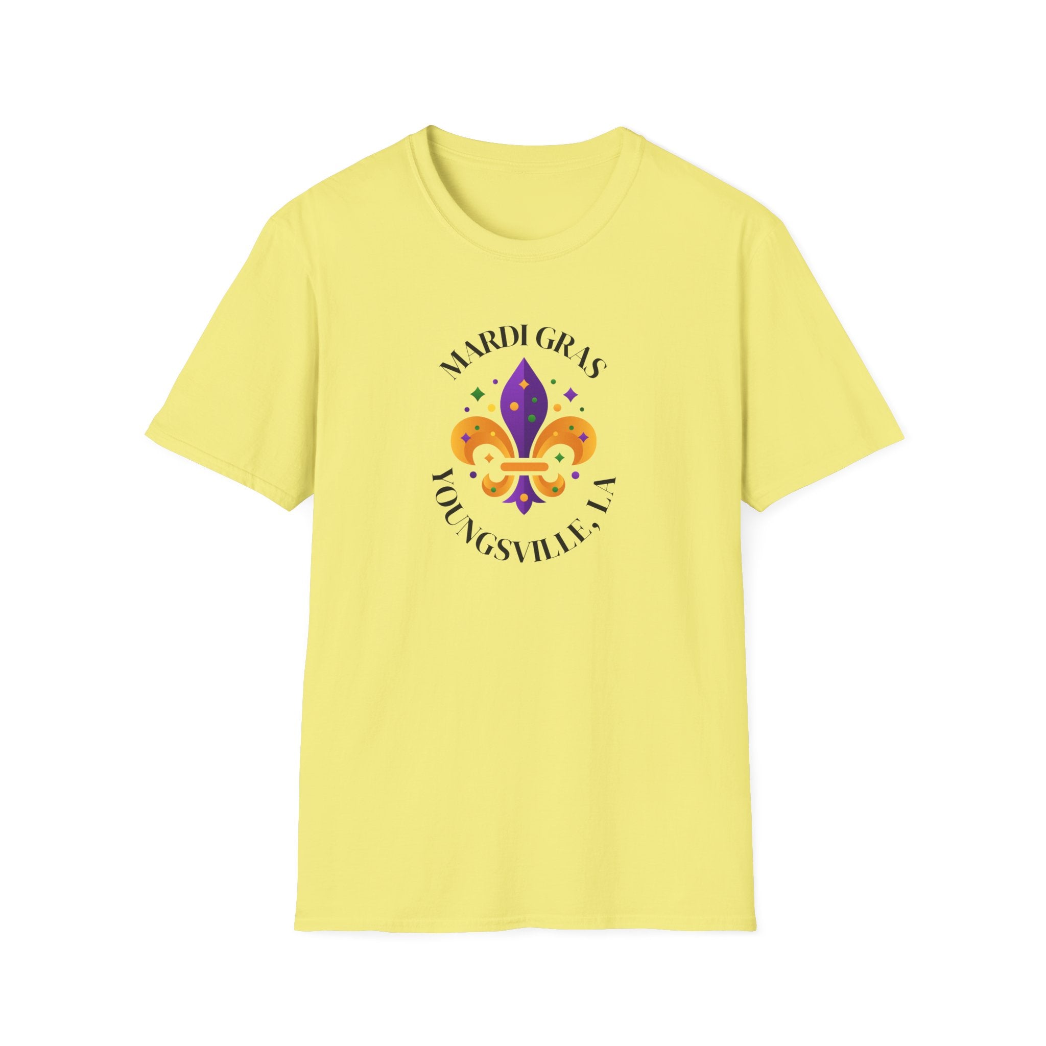 Relaxed Soft Tee for Men and Women Mardi Grad Youngsville La