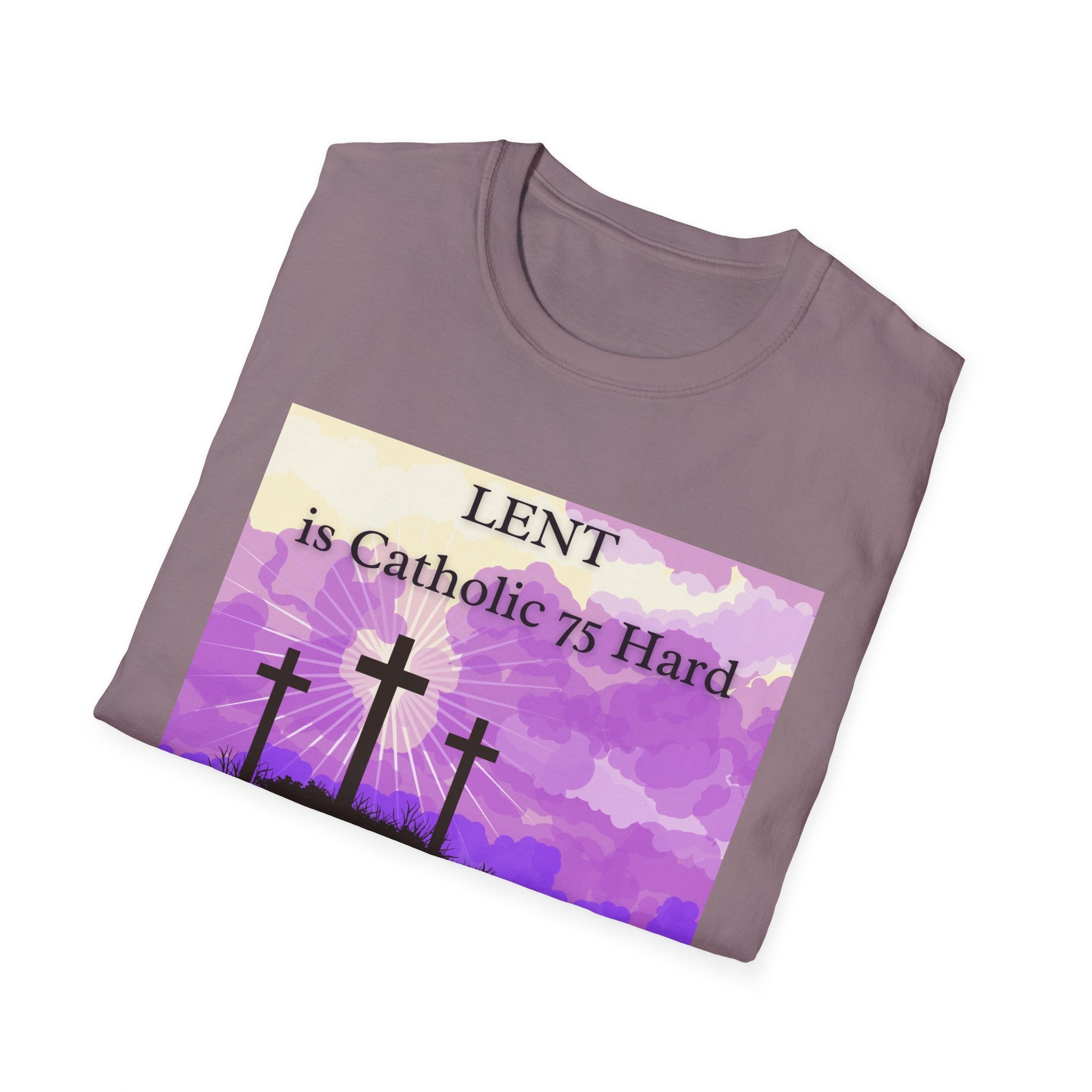 Relaxed Soft Tee Men & Women - Colorful Lent is Catholic 75 Hard