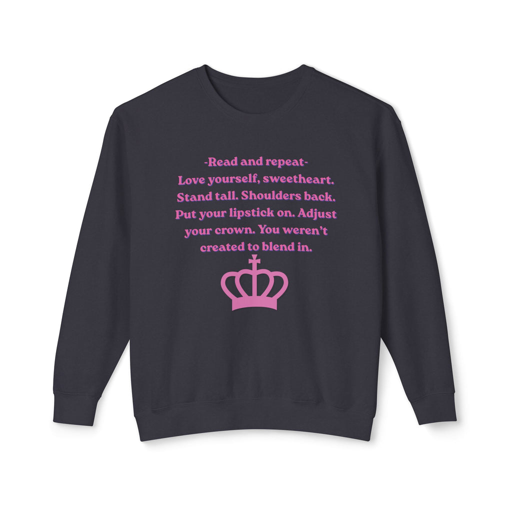 Woman's Lightweight Crewneck Sweatshirt - Soft and Relaxed - Adjust your crown