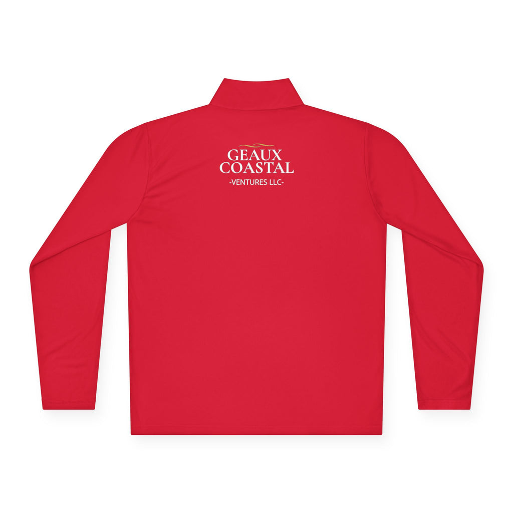 Fishing Quarter-Zip Pullover (Men & Women) -"Geaux Coastal" - Lightweight