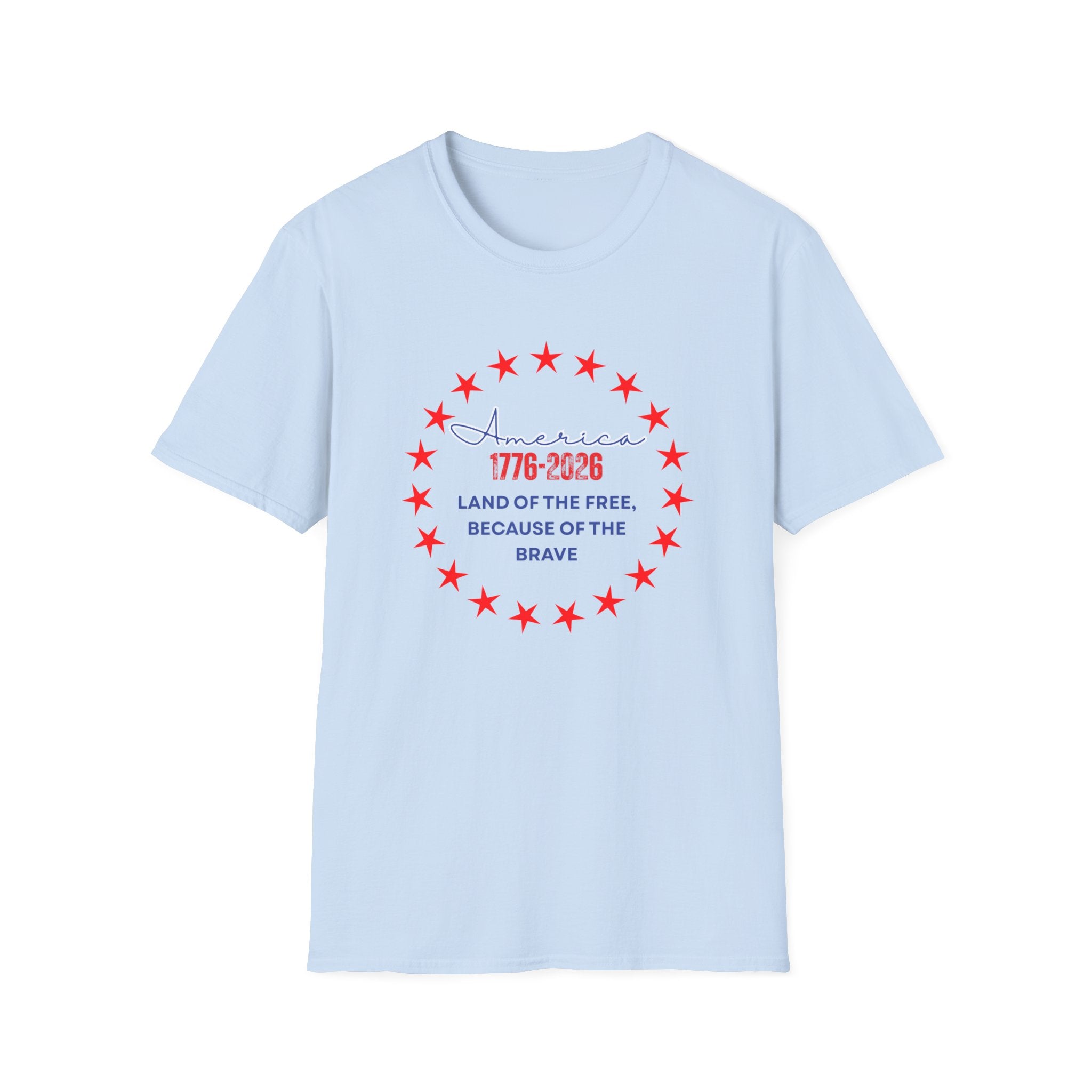 Relaxed Soft Tee- Men and Women - Home of the Free because of the brave
