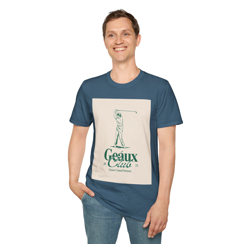 Soft Tee - Men & Women "Geaux" "Golf" Beige
