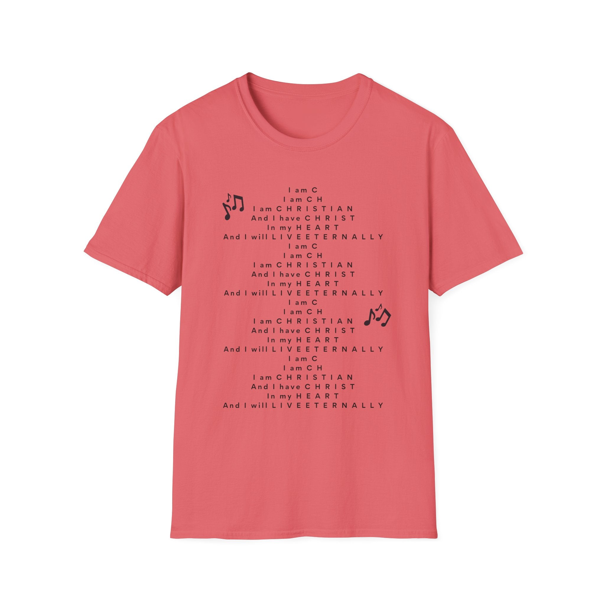 Men & Woman Softstyle T-Shirt - "C-h-r-i-s-t-i-a-n" "Song"