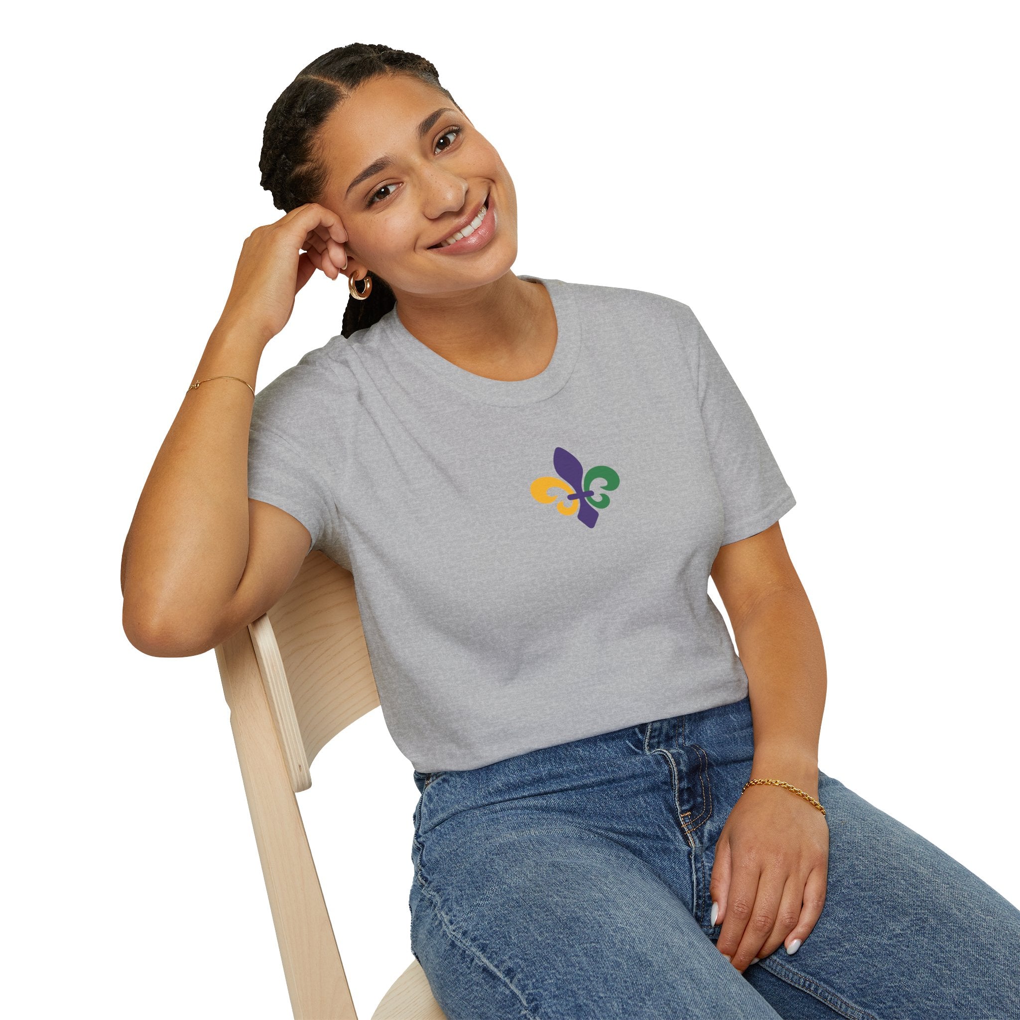 Relaxed Ladies Soft Tee - "Fleur De Lis"