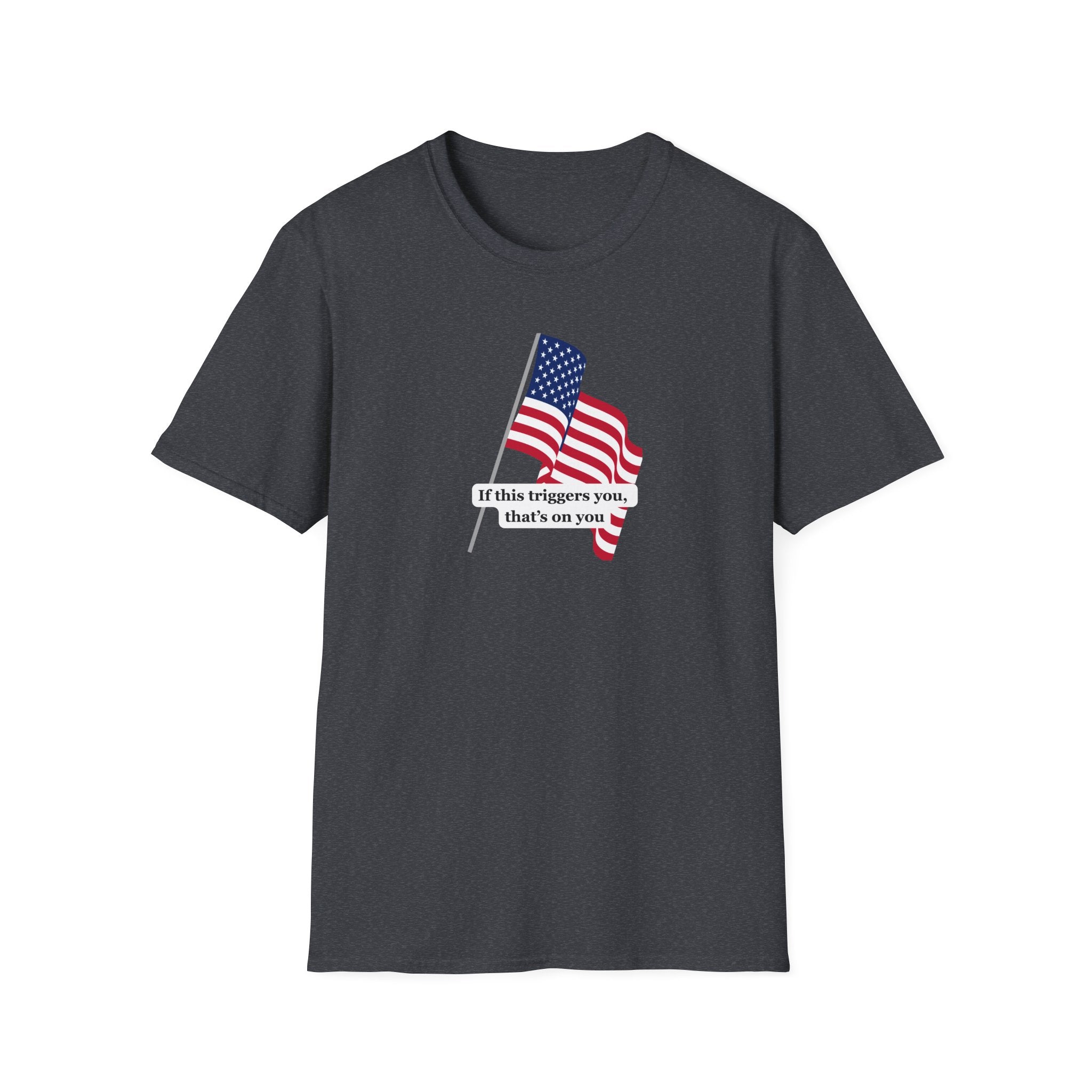 Relaxed Mens Soft Tee - Trigger by the flag