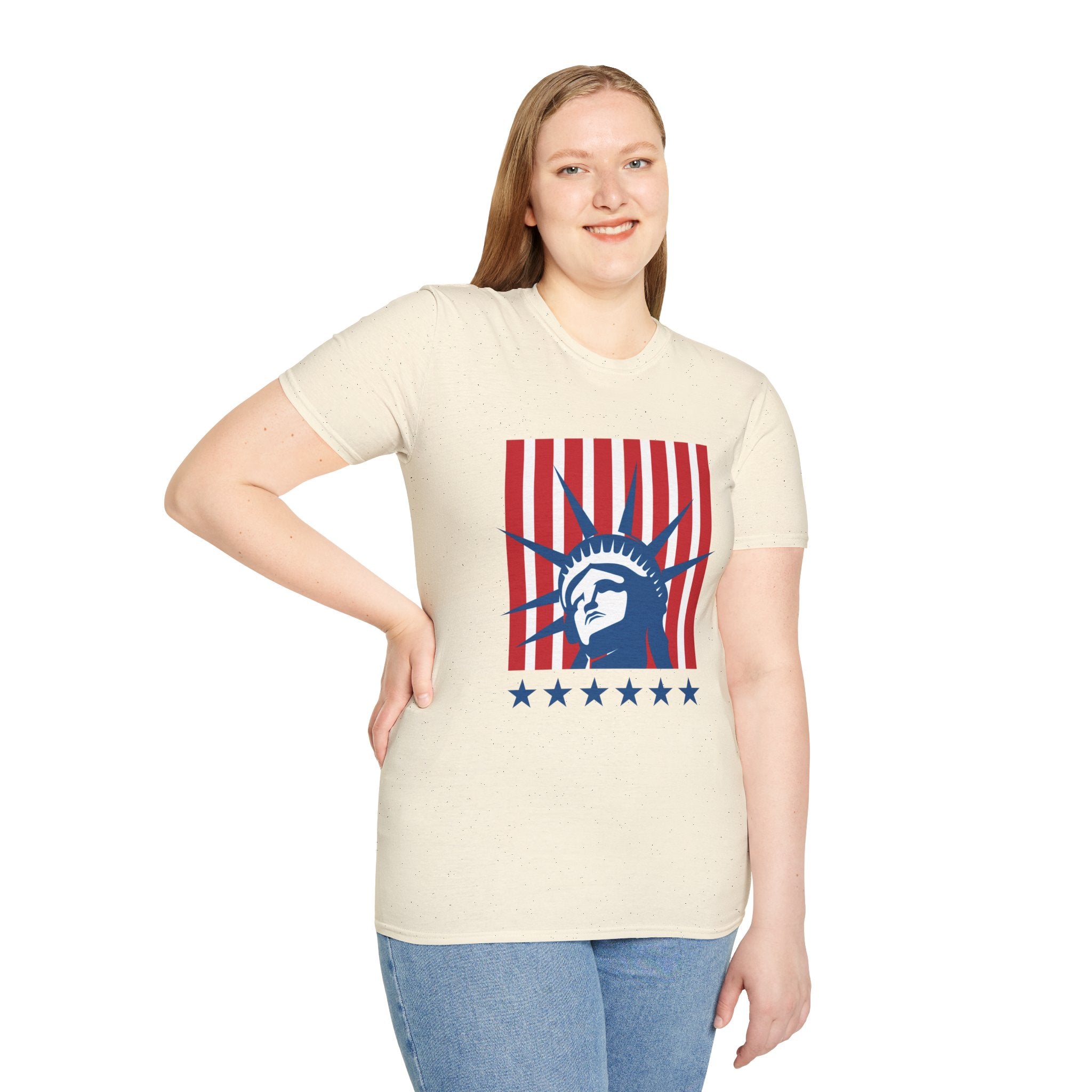 Relaxed Tee for Men & Women- Statue of Liberty