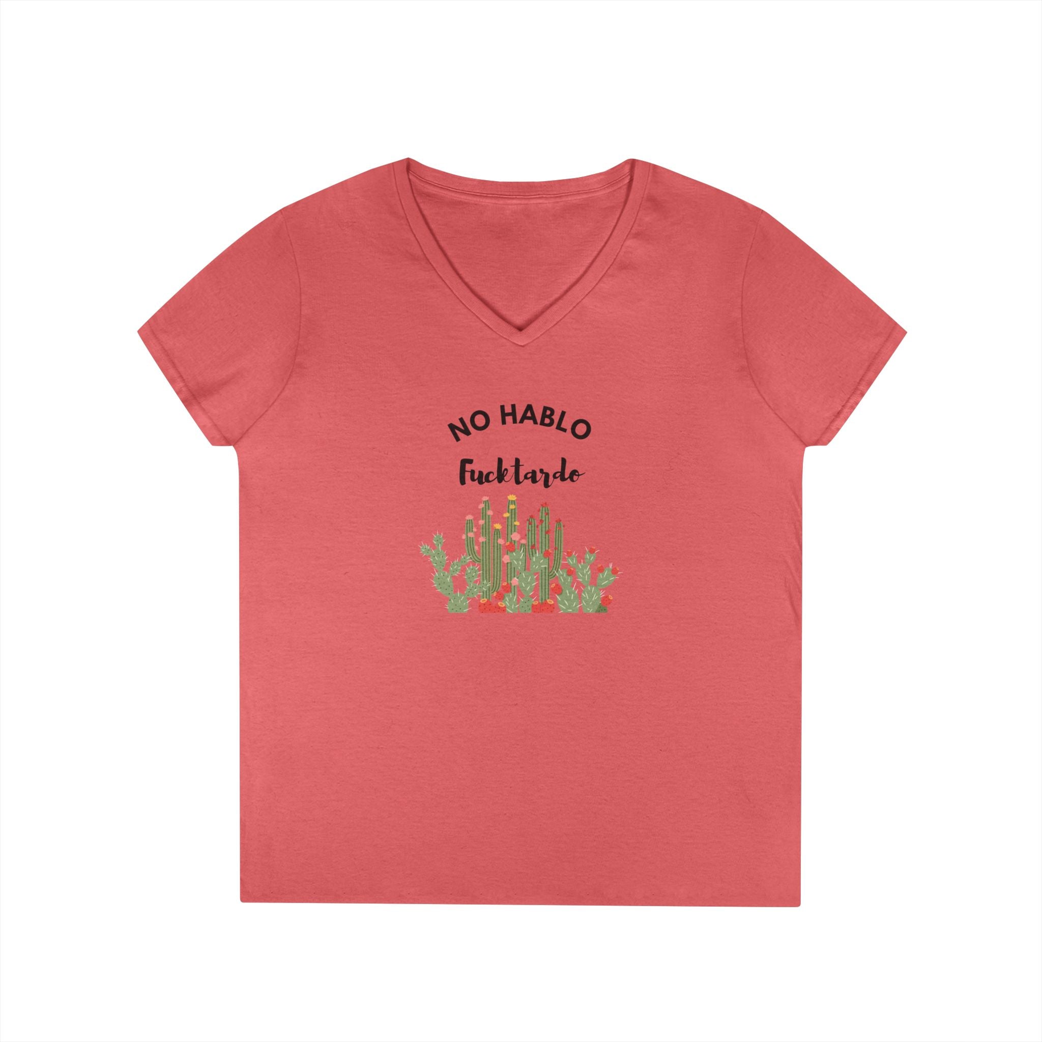 Ladies' V-Neck T-Shirt - Fitted and Fun  - No Hablo cute