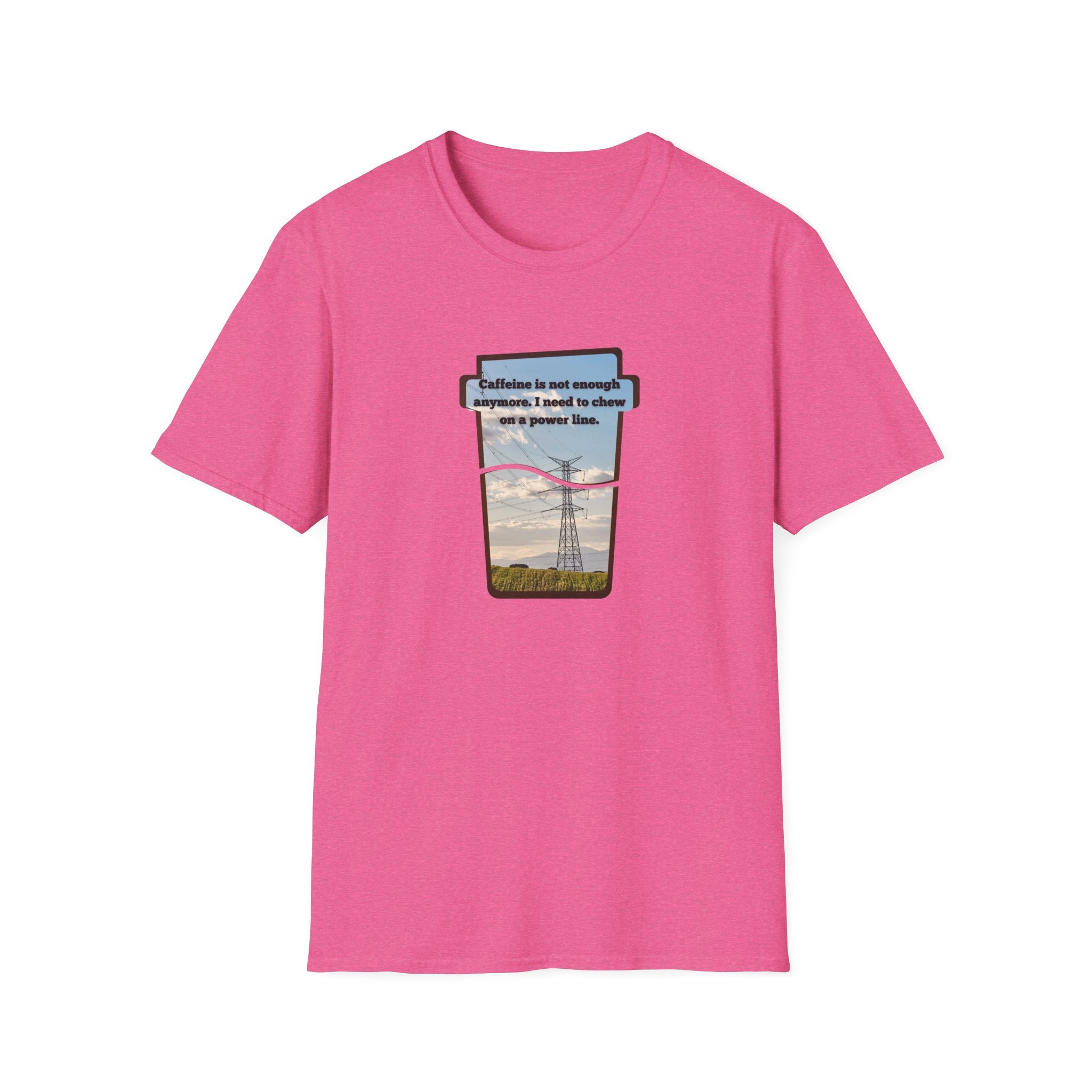 Relaxed Soft T Shirt - Men and Women - Chew on a power line
