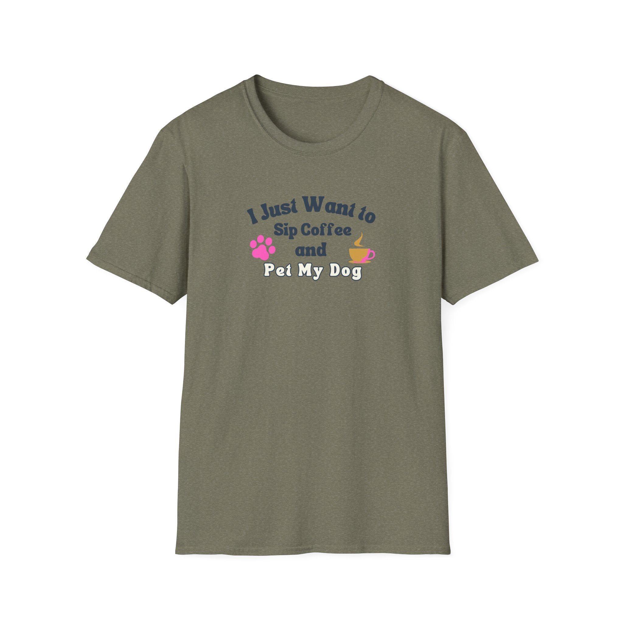 Women's Soft Relaxed Tee - Coffee and Dogs