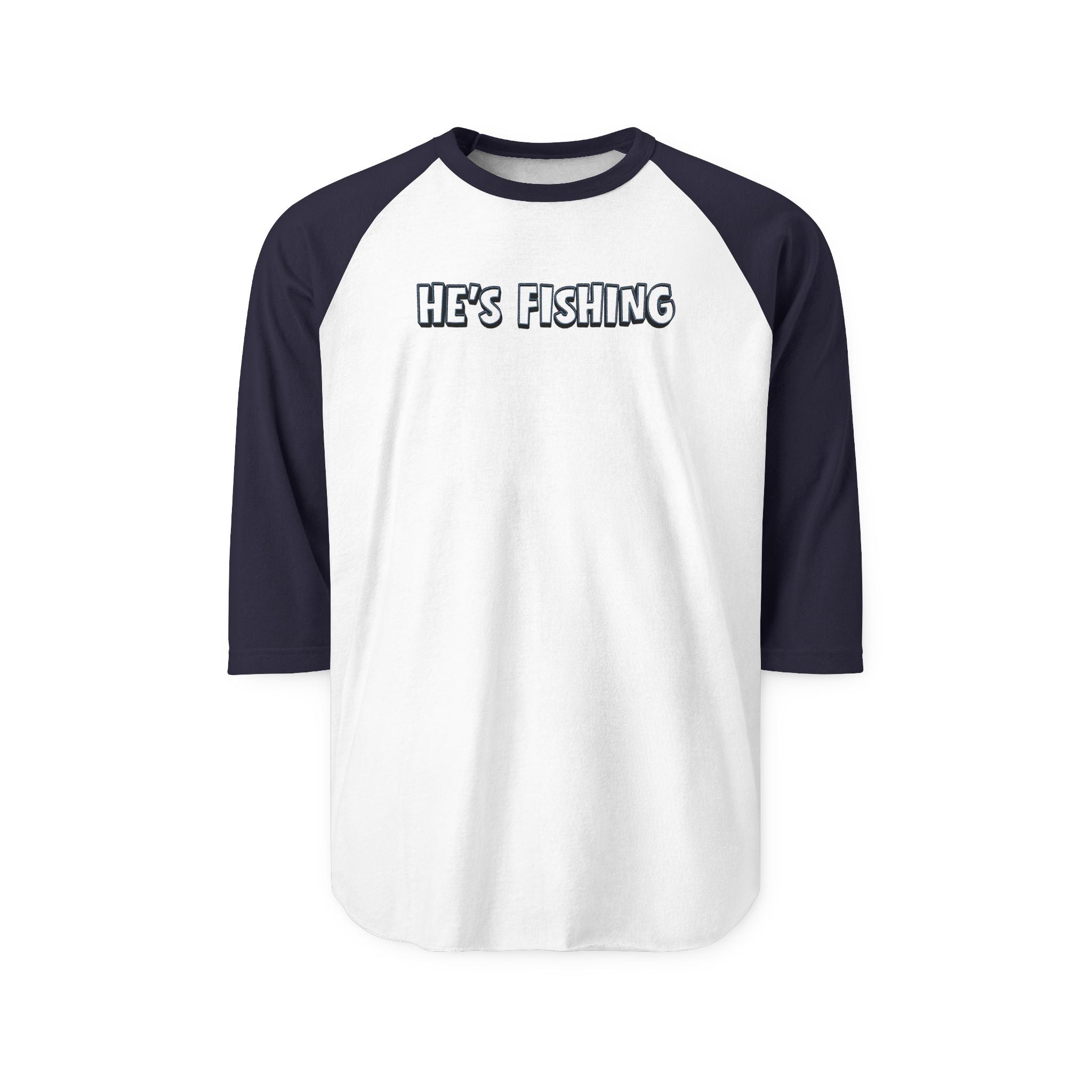 Ladies Three-Quarter Sleeve Tee - Relaxed - He's Fishing Vibe