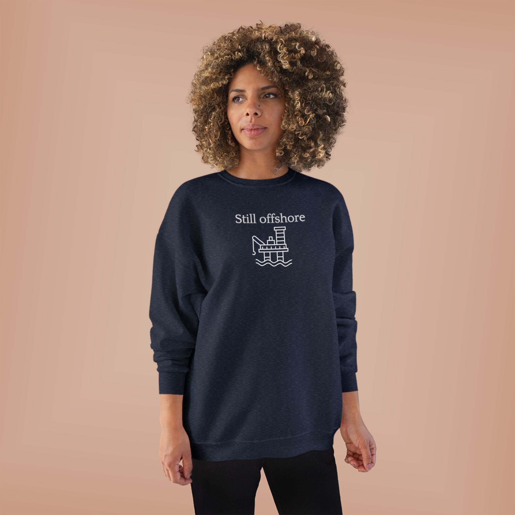 Relaxed Soft Ladies Sweatshirt - He's Offshore - oilfield