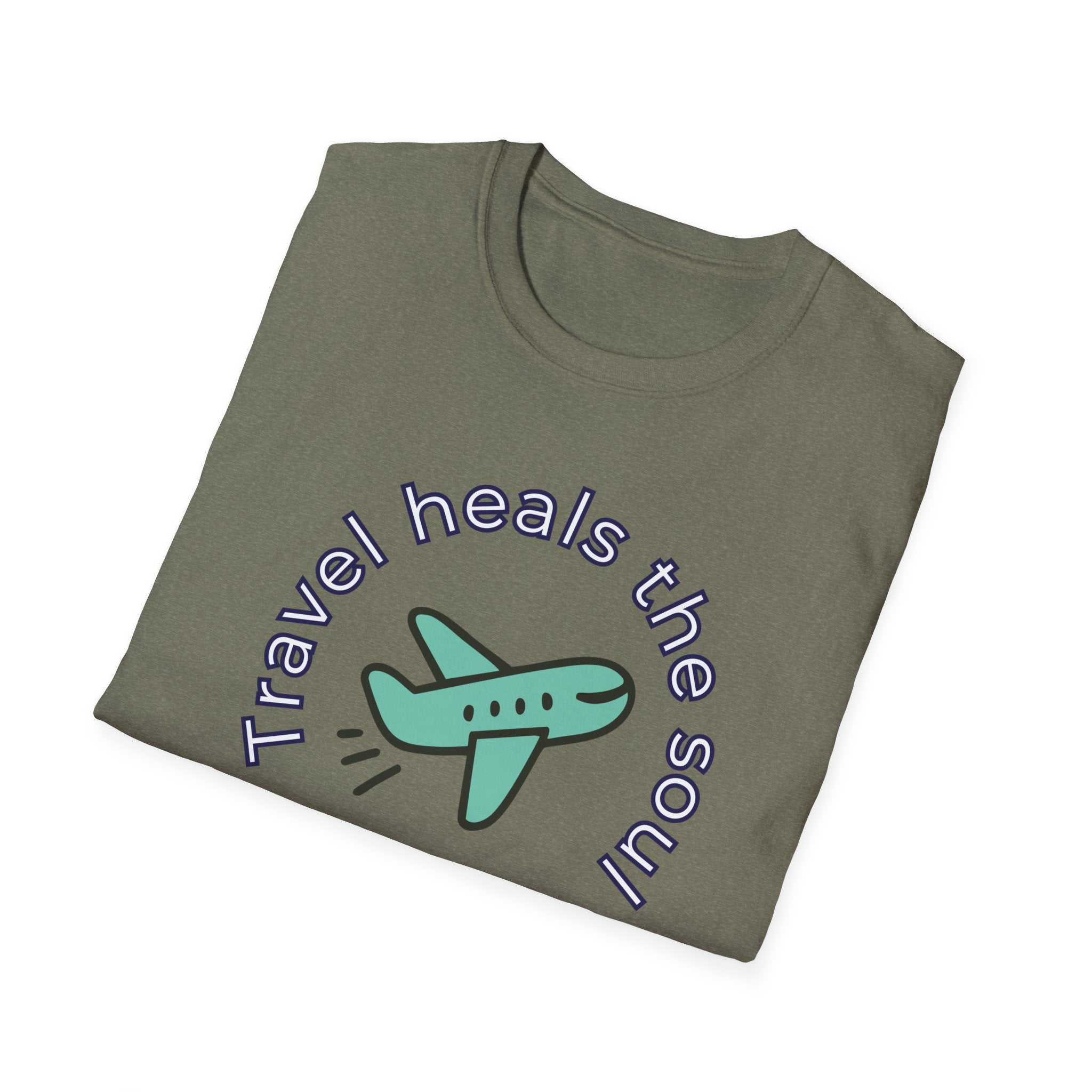 Comfty Woman's  Softstyle T-Shirt - "Travel"  "Heals The Soul"