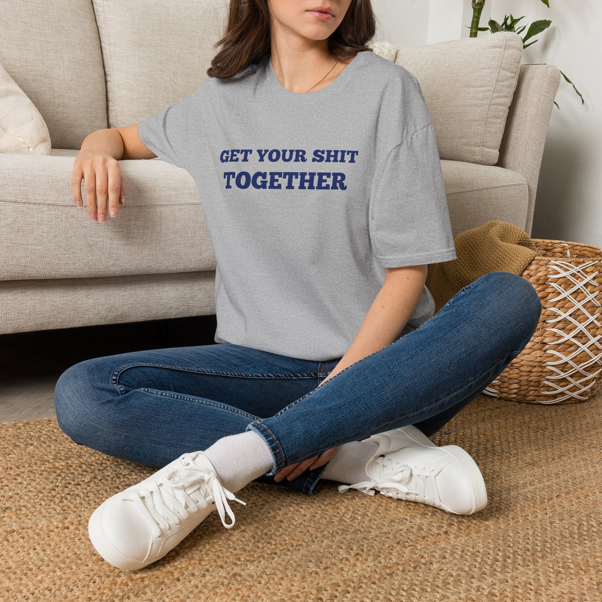 Men and Women  Softstyle T-Shirt Regular Soft Tee - Get your shit together