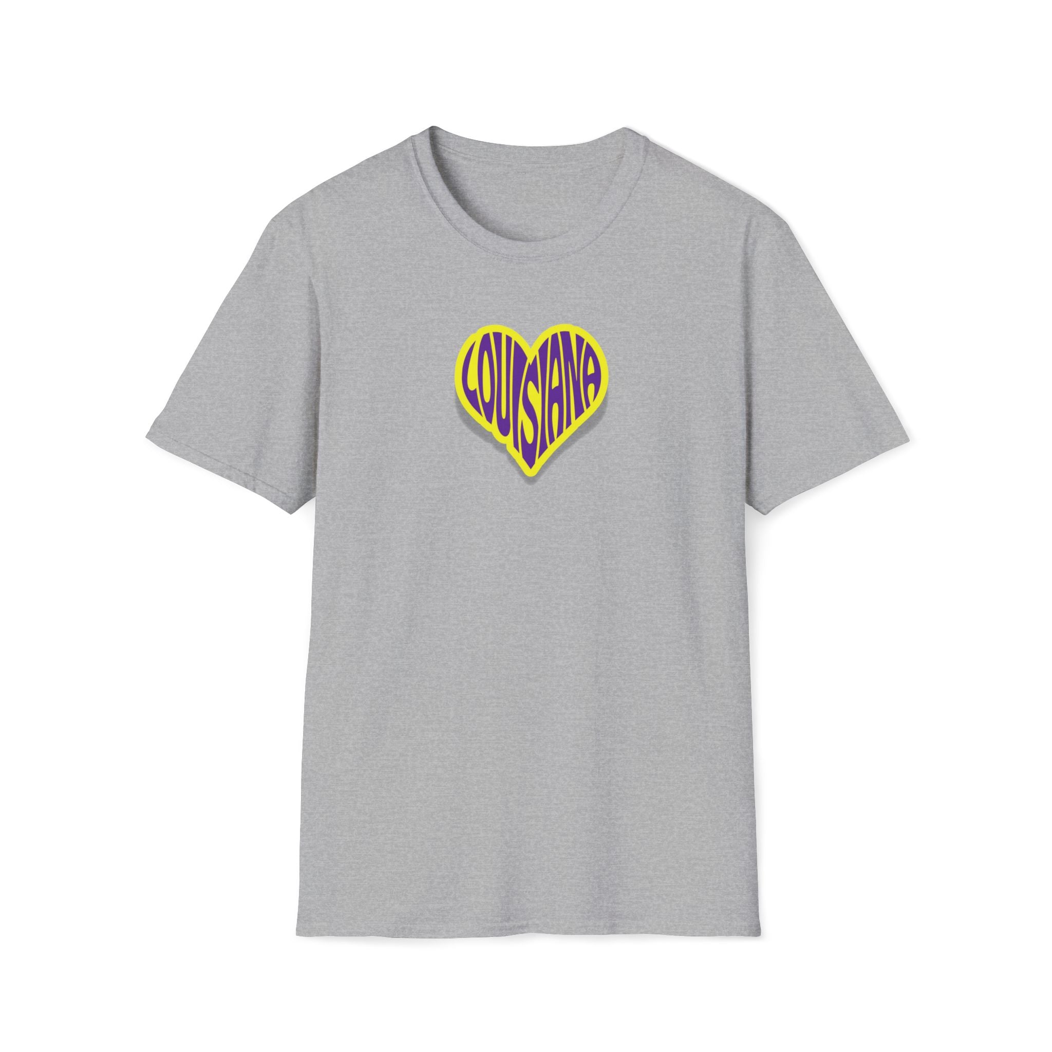 Relaxed Soft Woman's tee - Louisiana heart