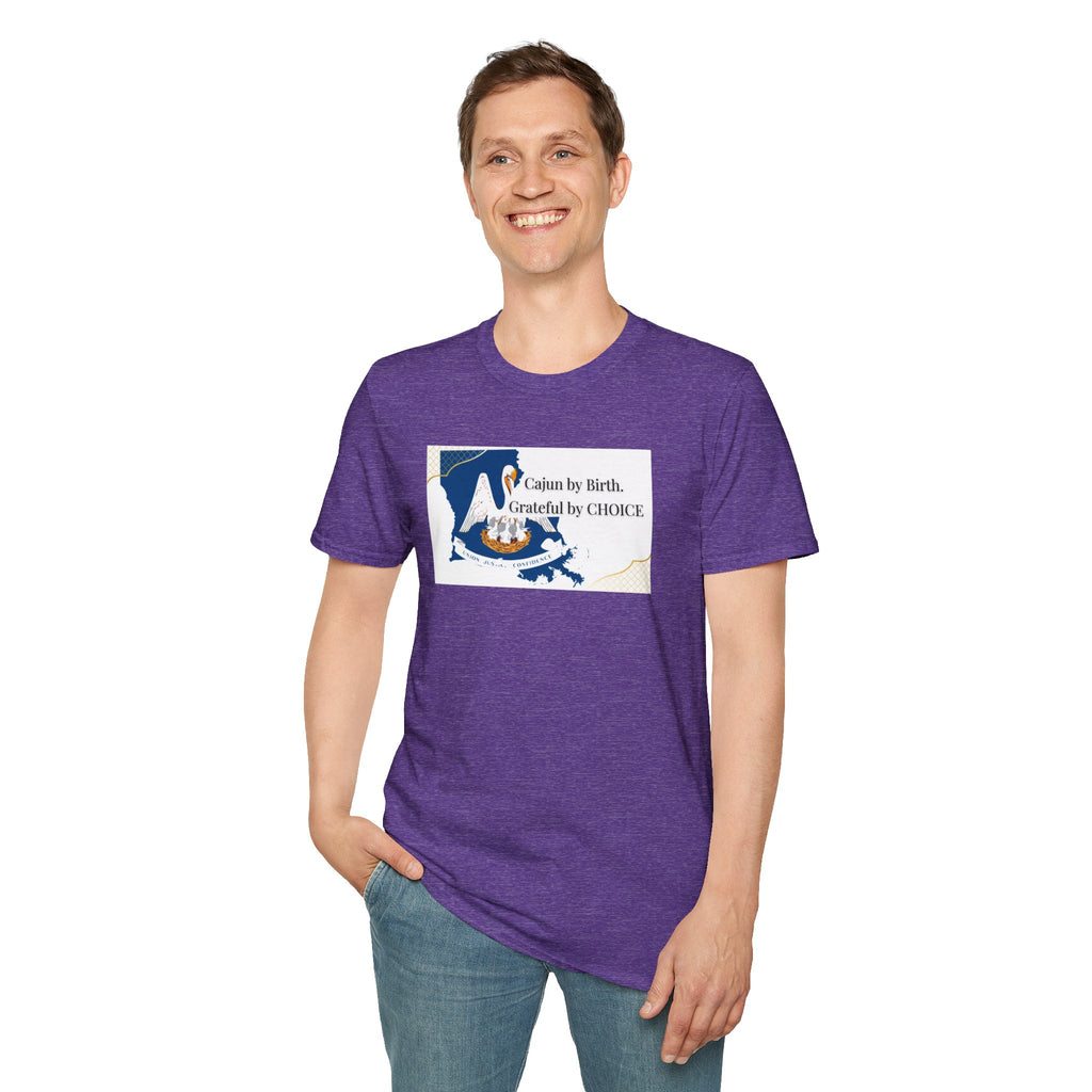Soft Relaxed Tee Men and Women - Cajun By Birth Grateful by Choice