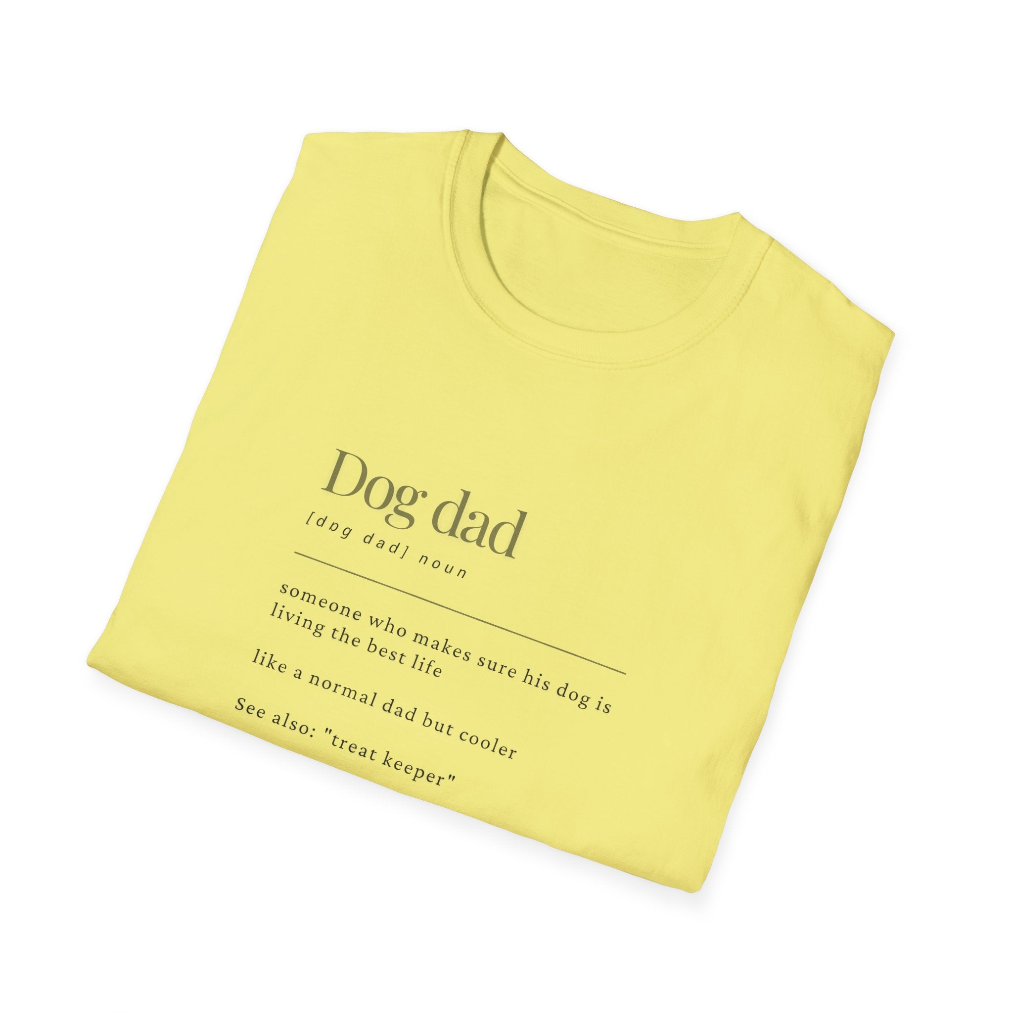 Soft Mens Tee- Dog Dad (Regular  relaxed Fit)