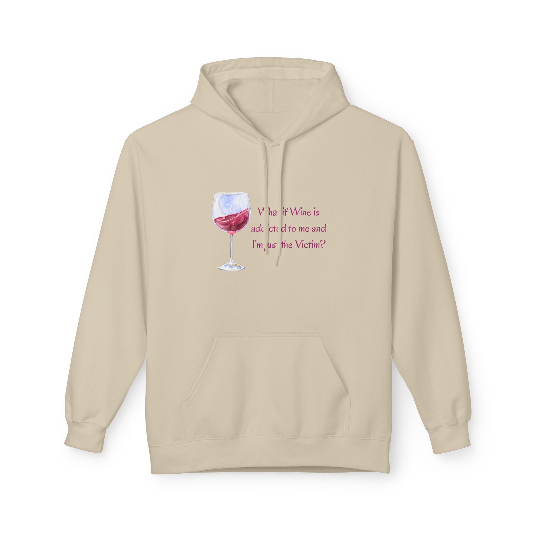 Woman Midweight Softstyle Fleece Hoodie - Wine addicted to me