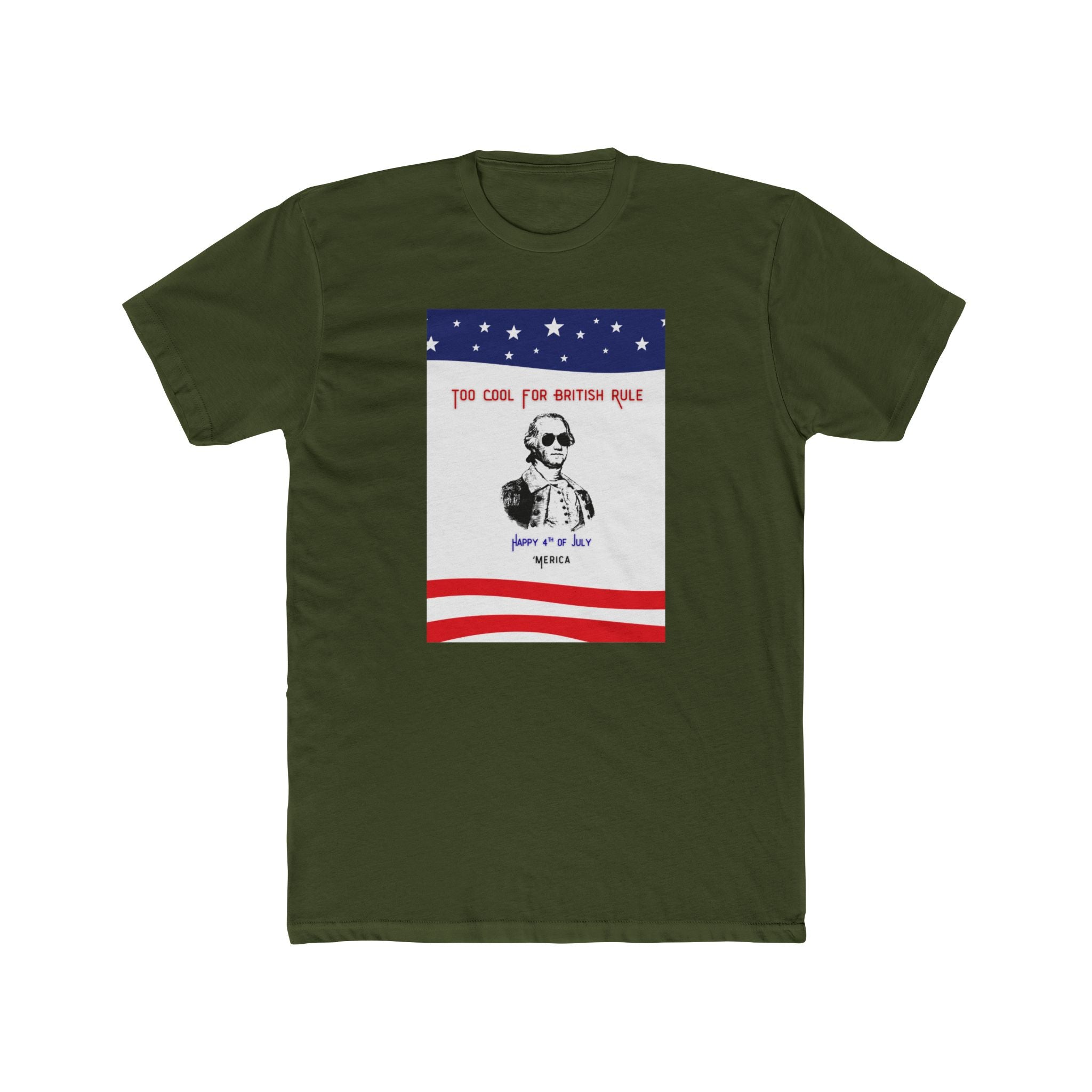 Mens Relaxed Tee - Too Cool for British Rule - 'Merica