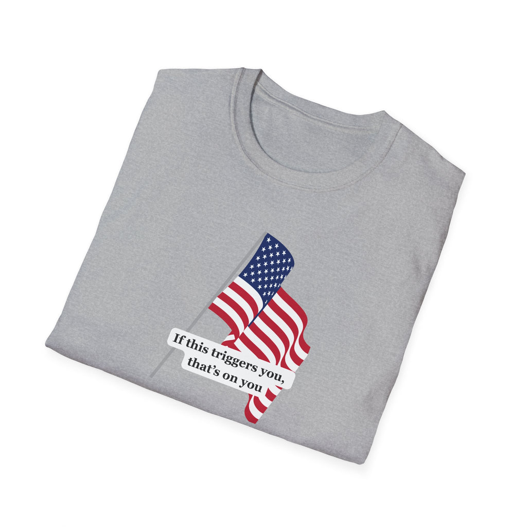 Relaxed Mens Soft Tee - Trigger by the flag