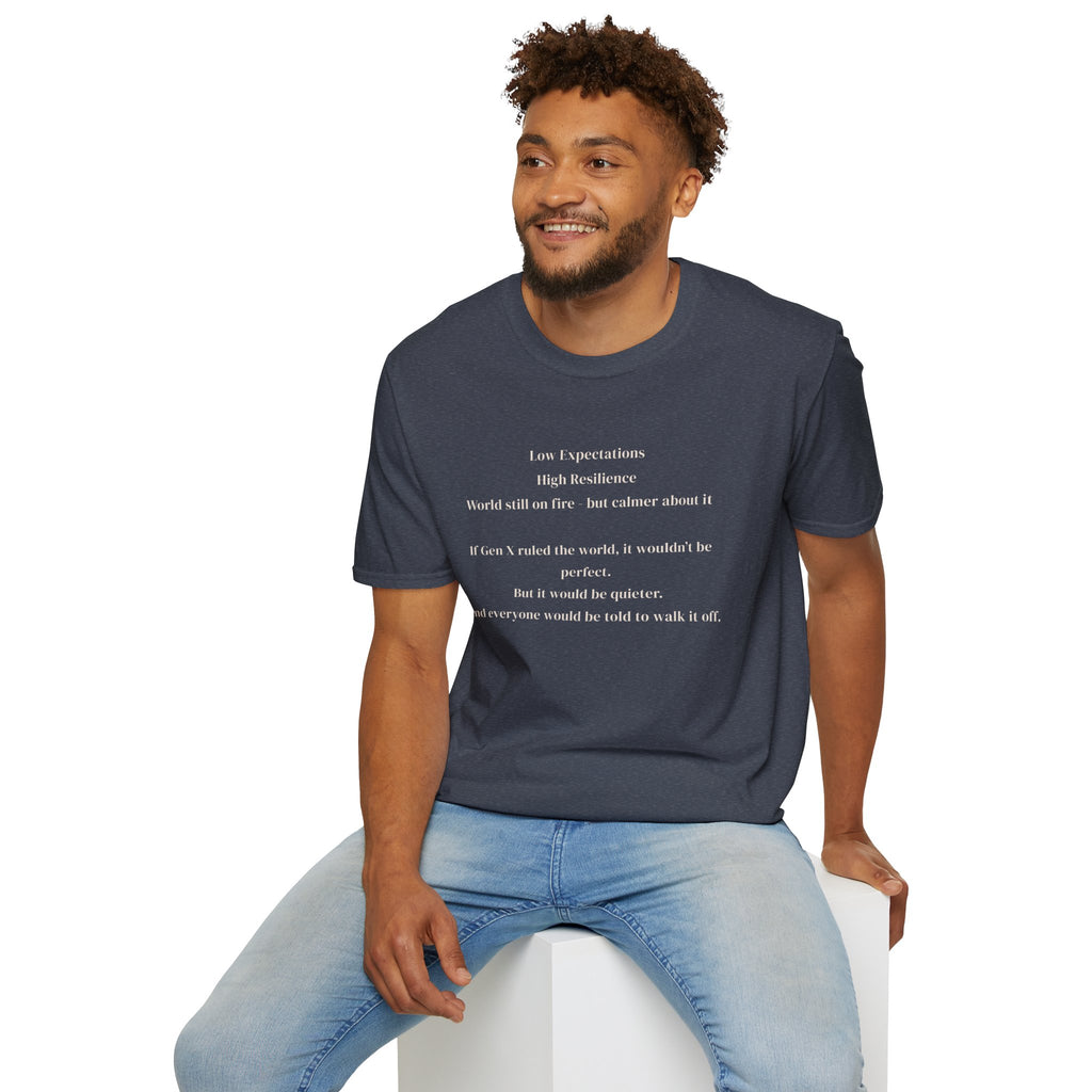 Men's soft tee - Low Expectations  Gen x