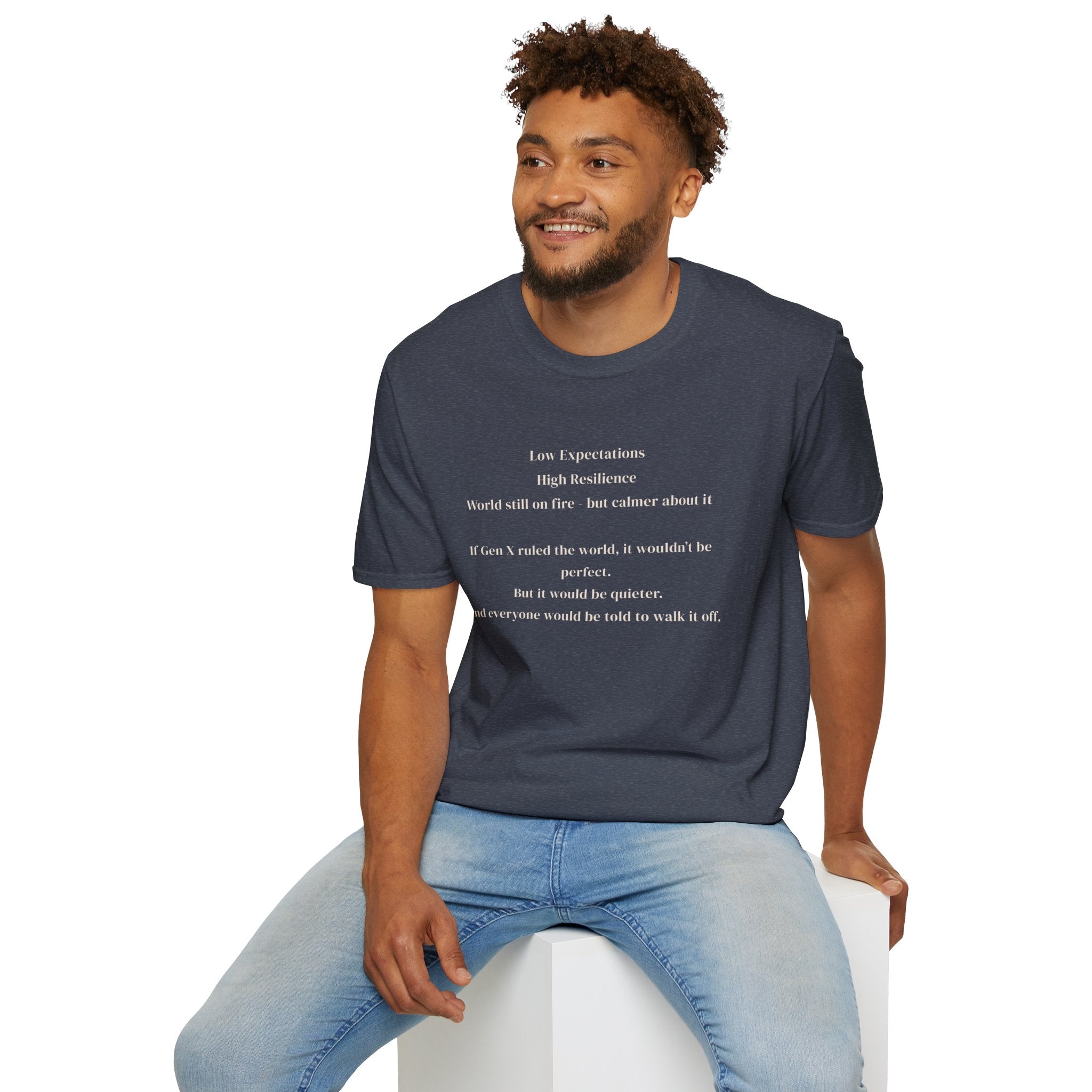 Men's soft tee - Low Expectations  Gen x