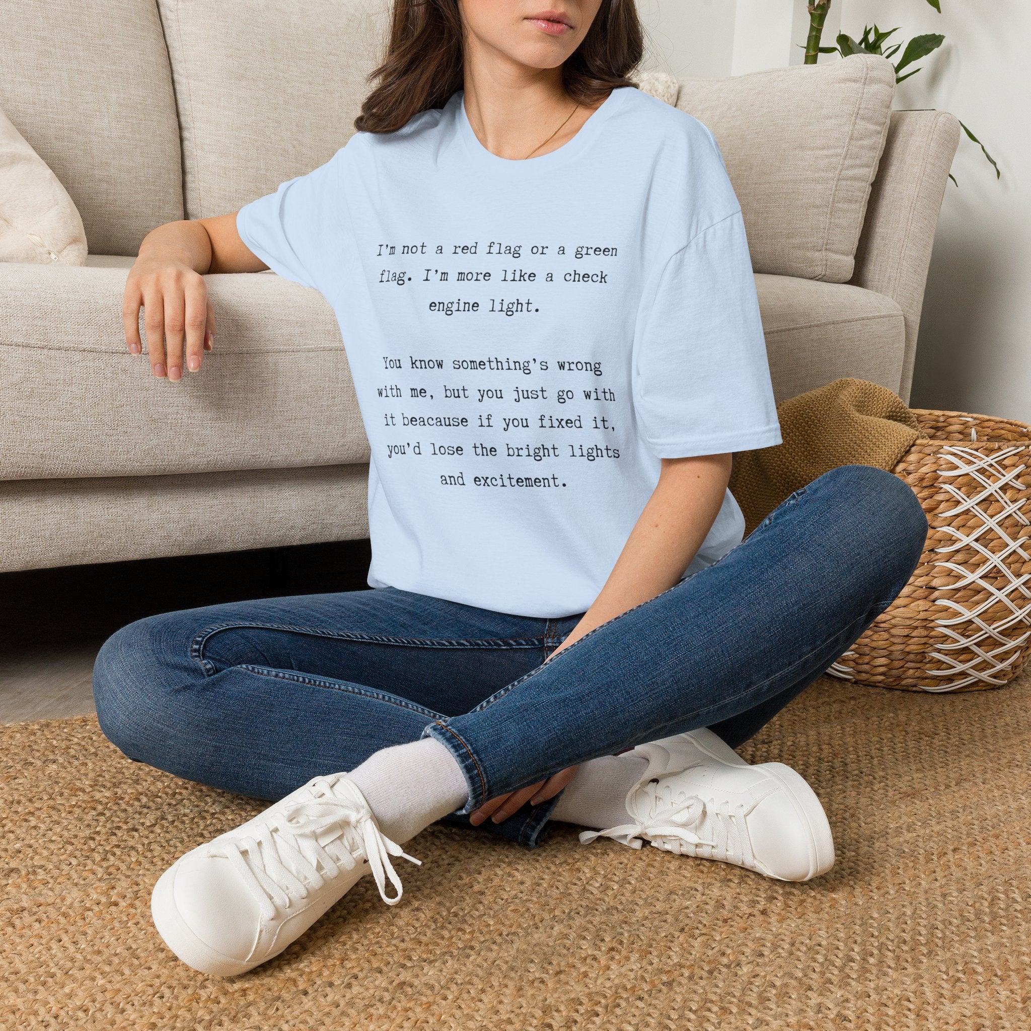 Men and Women Soft Relaxed T Shirts - Green light