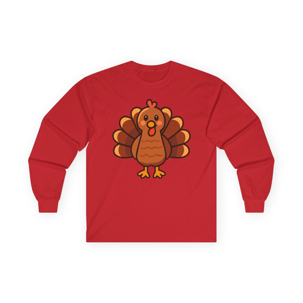 Woman's Relaxed Soft Long Sleeve - Thanksgiving Turkey Cute
