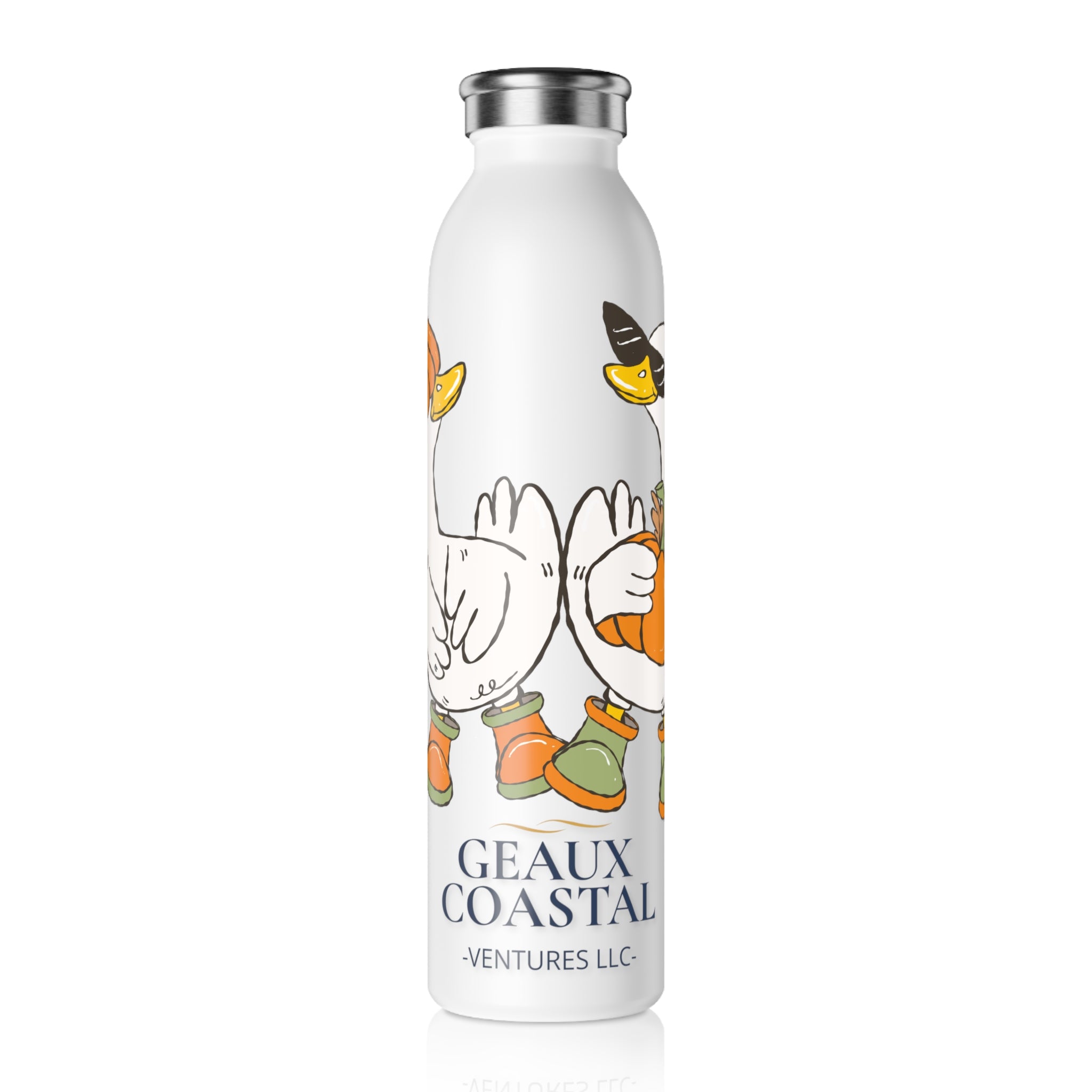 Slim Water Bottle - Ducks - Fall - Cute